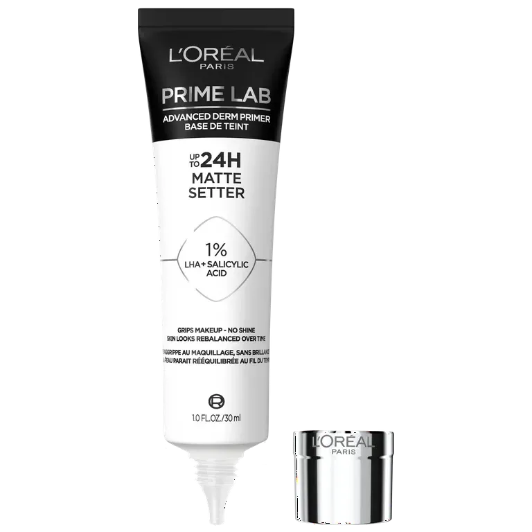 Loreal Paris Prime Lab Up to 24H Matte Setter Grips Make-up, No Shine, Matte Setter