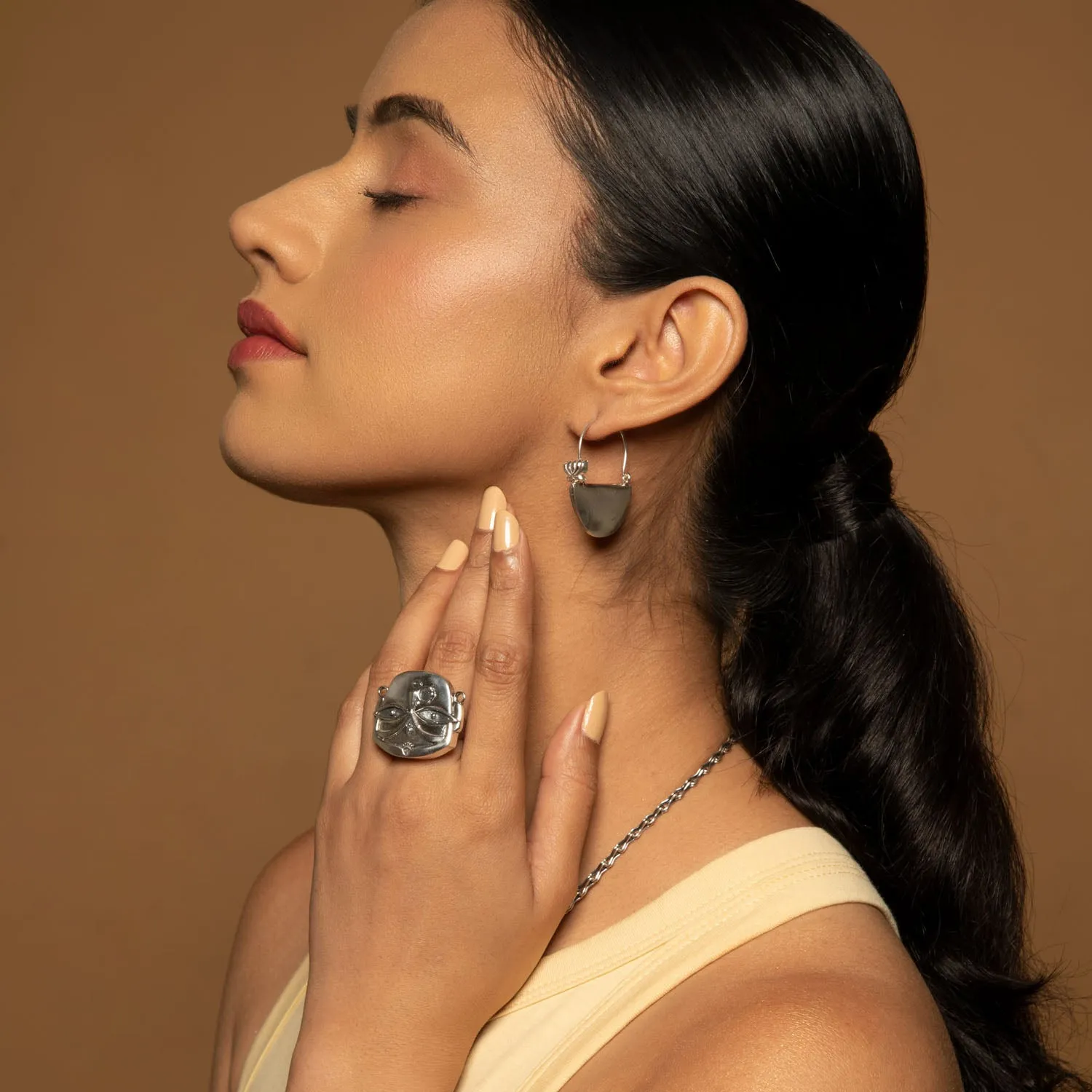 Lotus Hoops Silver