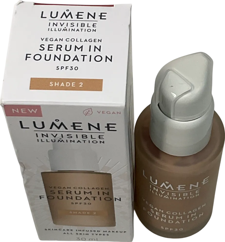 Lumene Invisible Illumination Spf30 Vegan Collagen Serum In Foundation 2 30ml