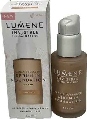 Lumene Invisible Illumination Spf30 Vegan Collagen Serum In Foundation 2 30ml