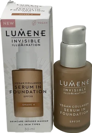 Lumene Invisible Illumination Spf30 Vegan Collagen Serum In Foundation 4 30ml