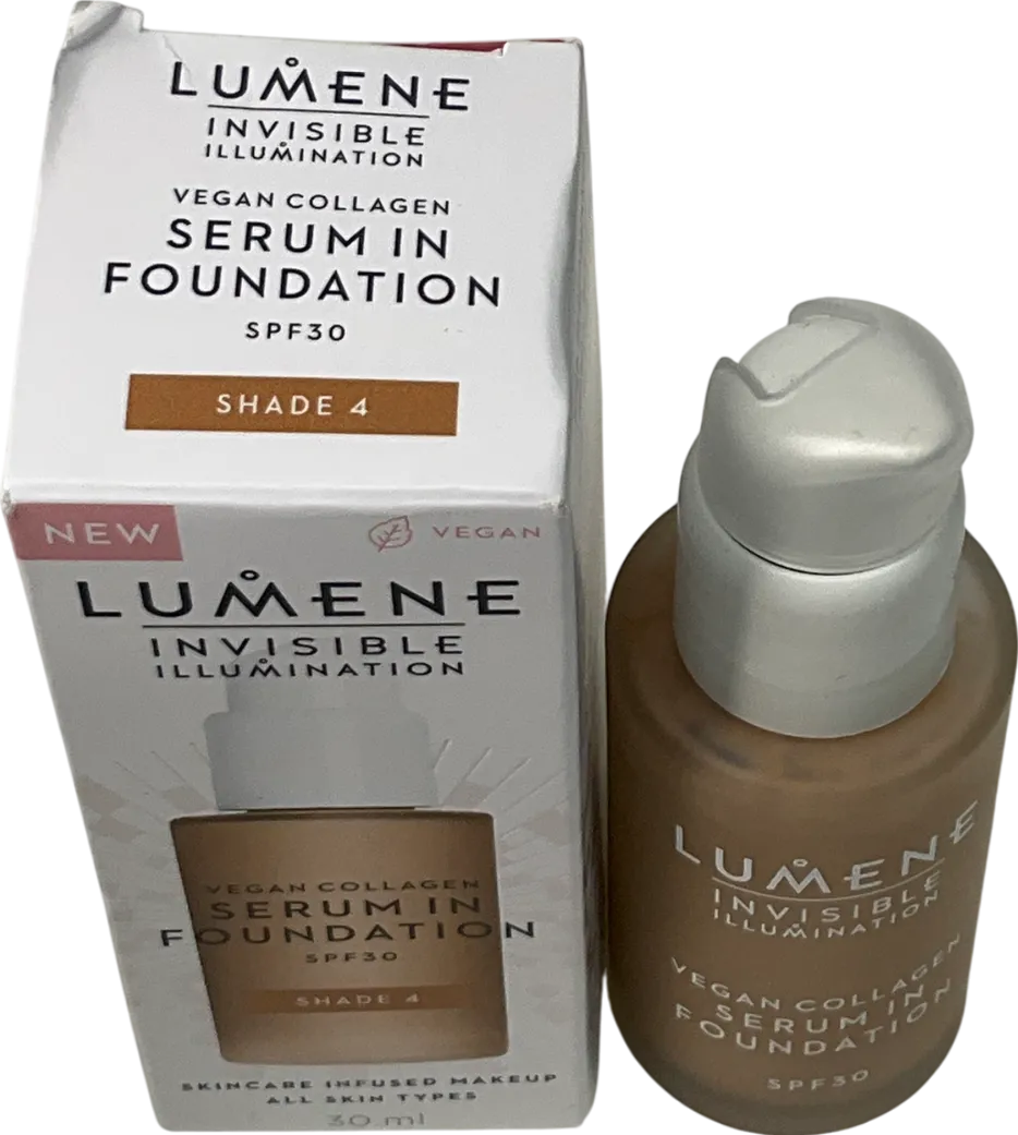 Lumene Invisible Illumination Spf30 Vegan Collagen Serum In Foundation 4 30ml