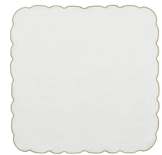 Luminance Napkin- White & Gold