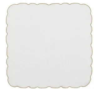Luminance Napkin- White & Gold