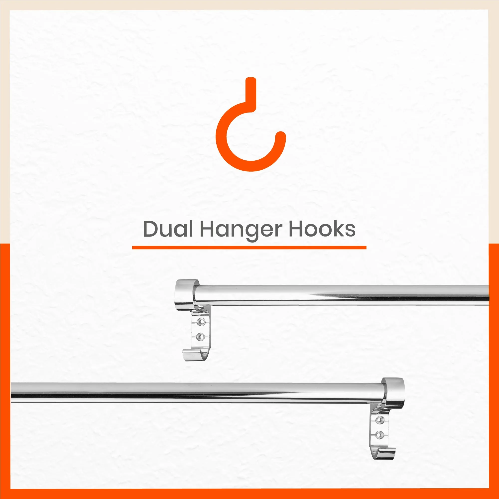 Lyra Aluminium Towel Rod / Rack / Hanger for Home (Large - 24 Inches)