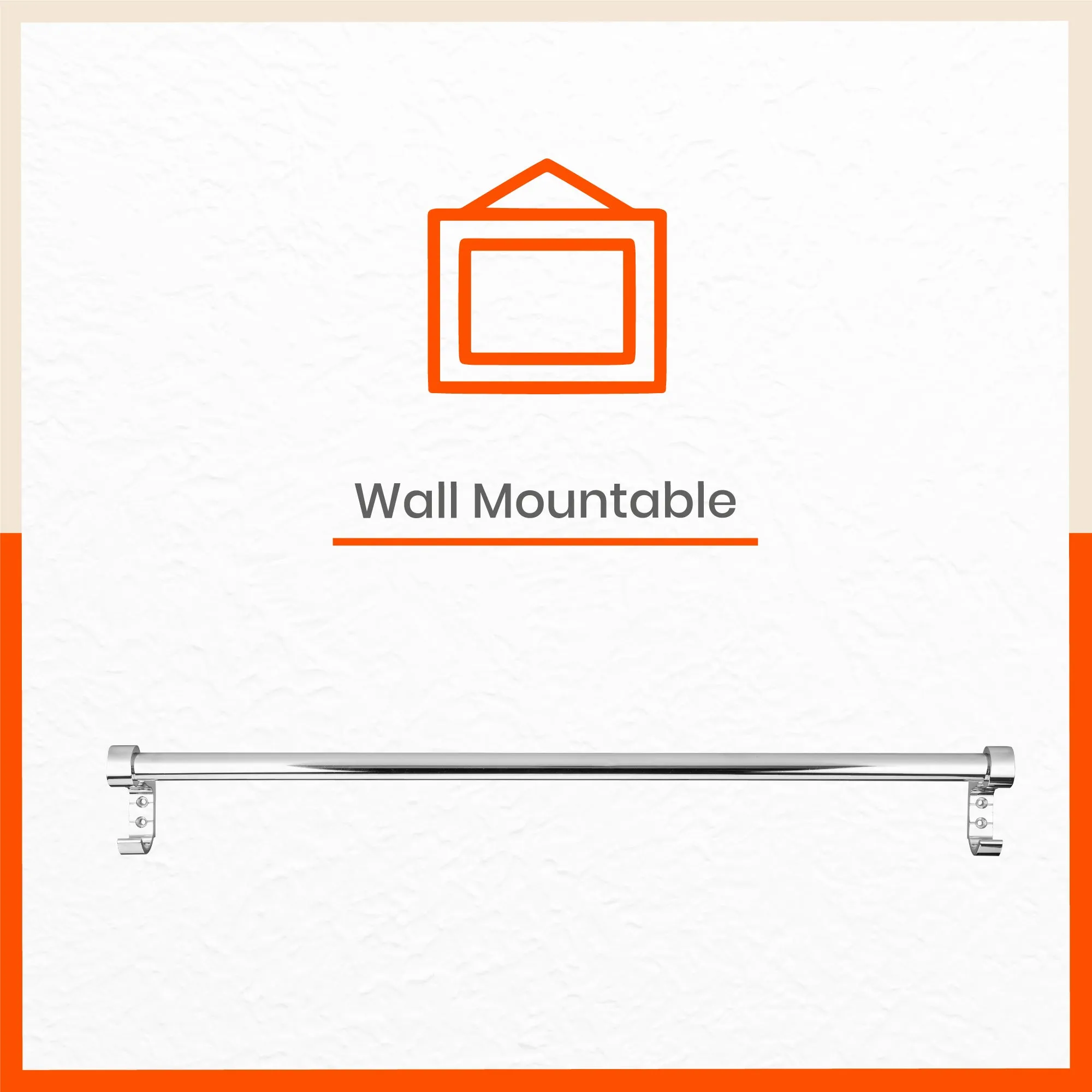 Lyra Aluminium Towel Rod / Rack / Hanger for Home (Large - 24 Inches)