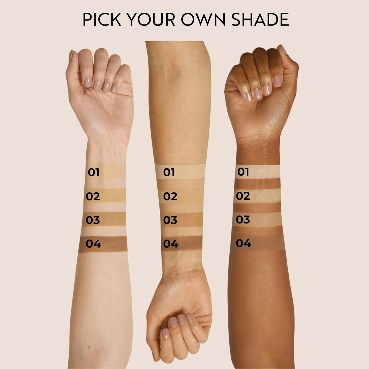Magic Finish Make-Up Mousse (1.01 Fl Oz) – 4In1 Primer, Foundation, Concealer & Powder with Buildable Coverage, Hides Redness and Dark Spots, Vegan, for Light to Medium Skin Tones