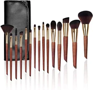Makeup Brushes 15Pcs Premium Synthetic Foundation Brush Blending Brush Powder Brush Concealers Brush Eye Shadows Brush Makeup Brushes Set Professional