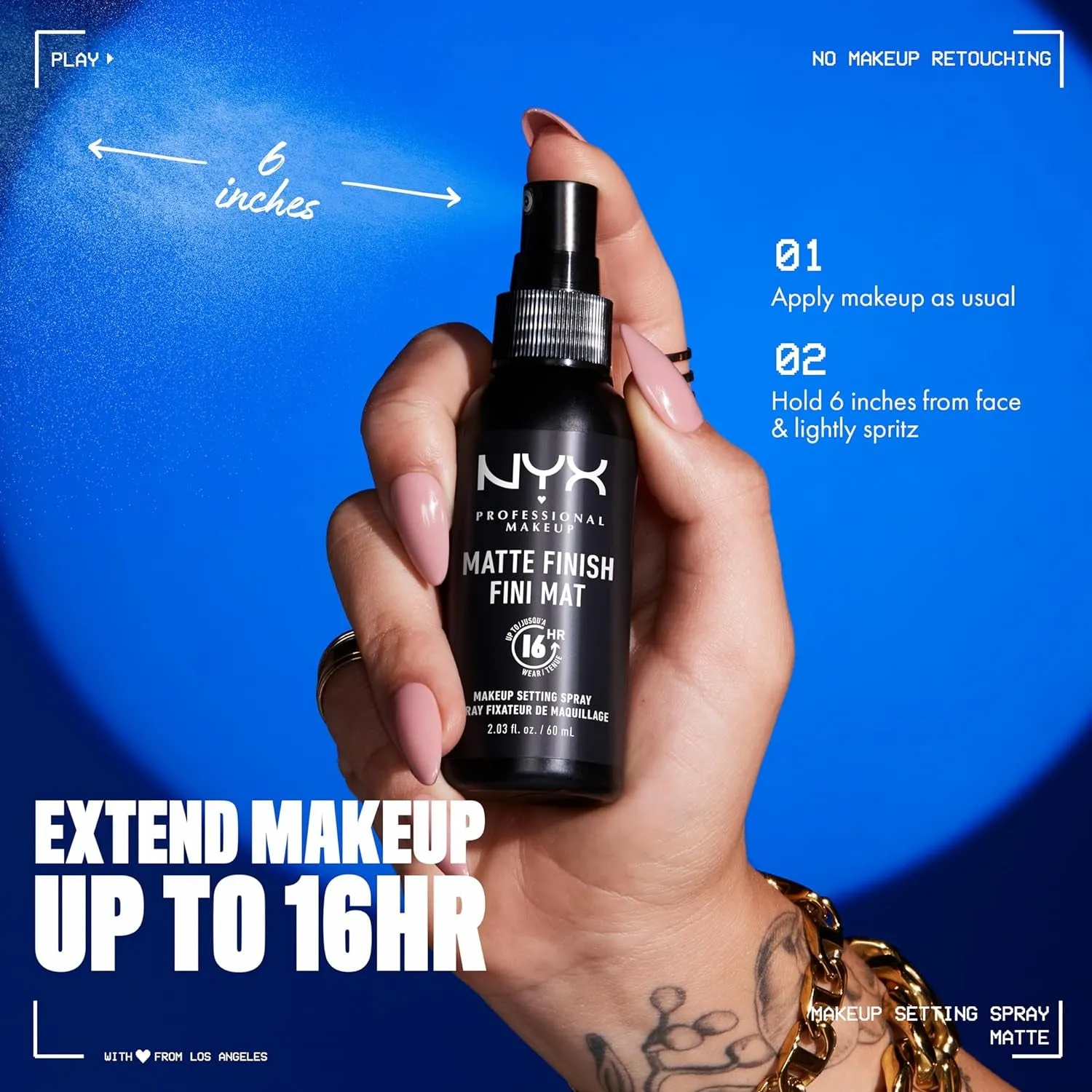 Makeup Setting Spray - Matte Finish, Long-Lasting Vegan Formula (Packaging May Vary)