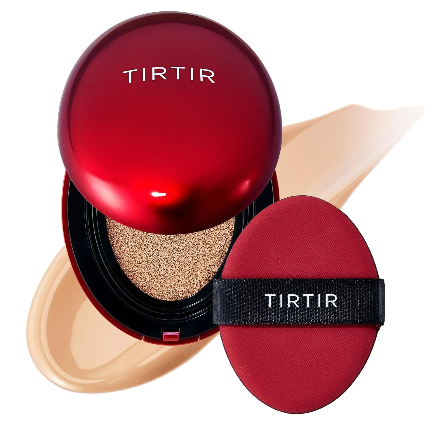 Mask Fit Red Cushion Foundation | Full Coverage, Weighless, Skin Fit, Satin Glow Finish, Korean Cushion Foundation (#21N Ivory, 0.63 Fl Oz (Pack of 1))