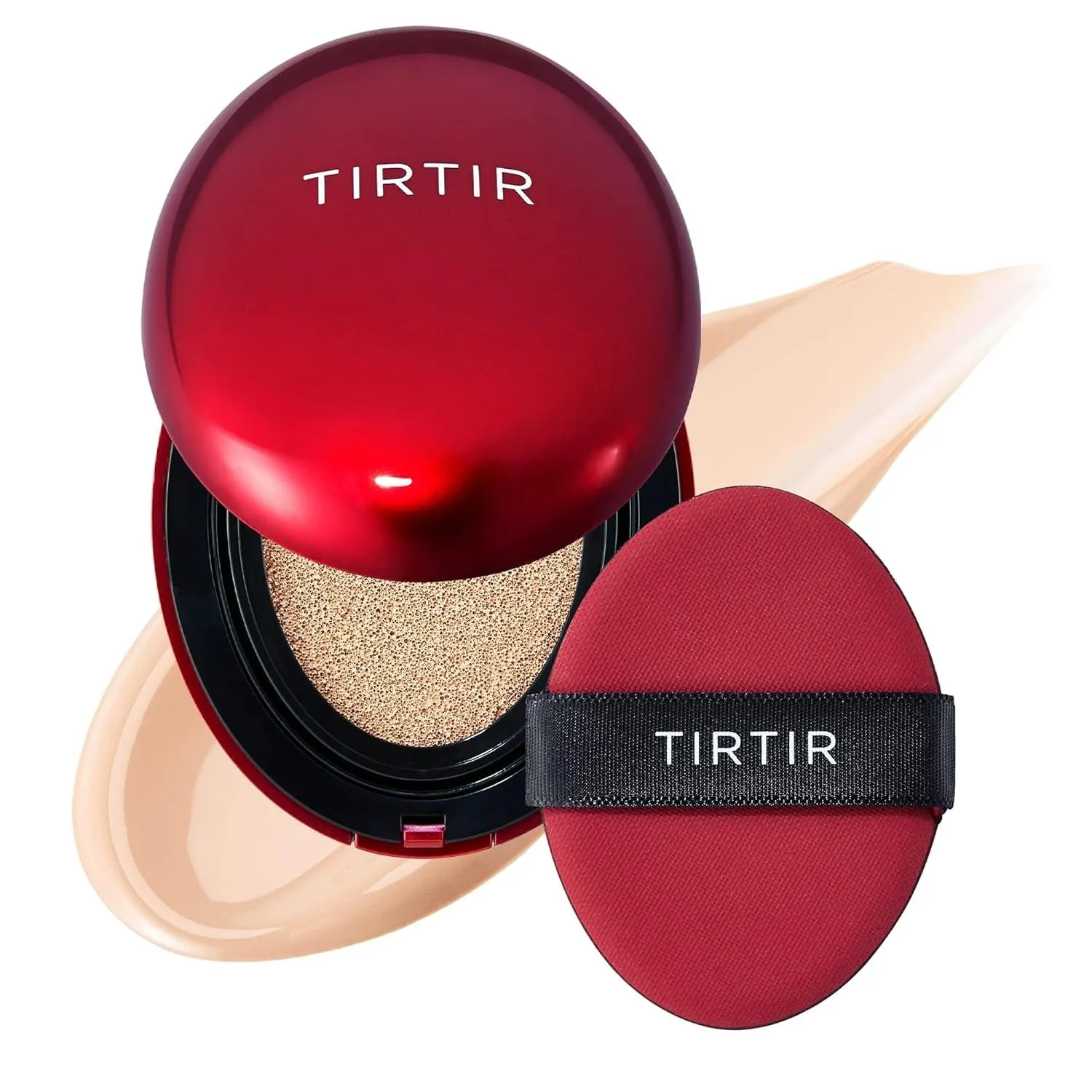 Mask Fit Red Cushion Foundation | Full Coverage, Weighless, Skin Fit, Satin Glow Finish, Korean Cushion Foundation (#21N Ivory, 0.63 Fl Oz (Pack of 1))