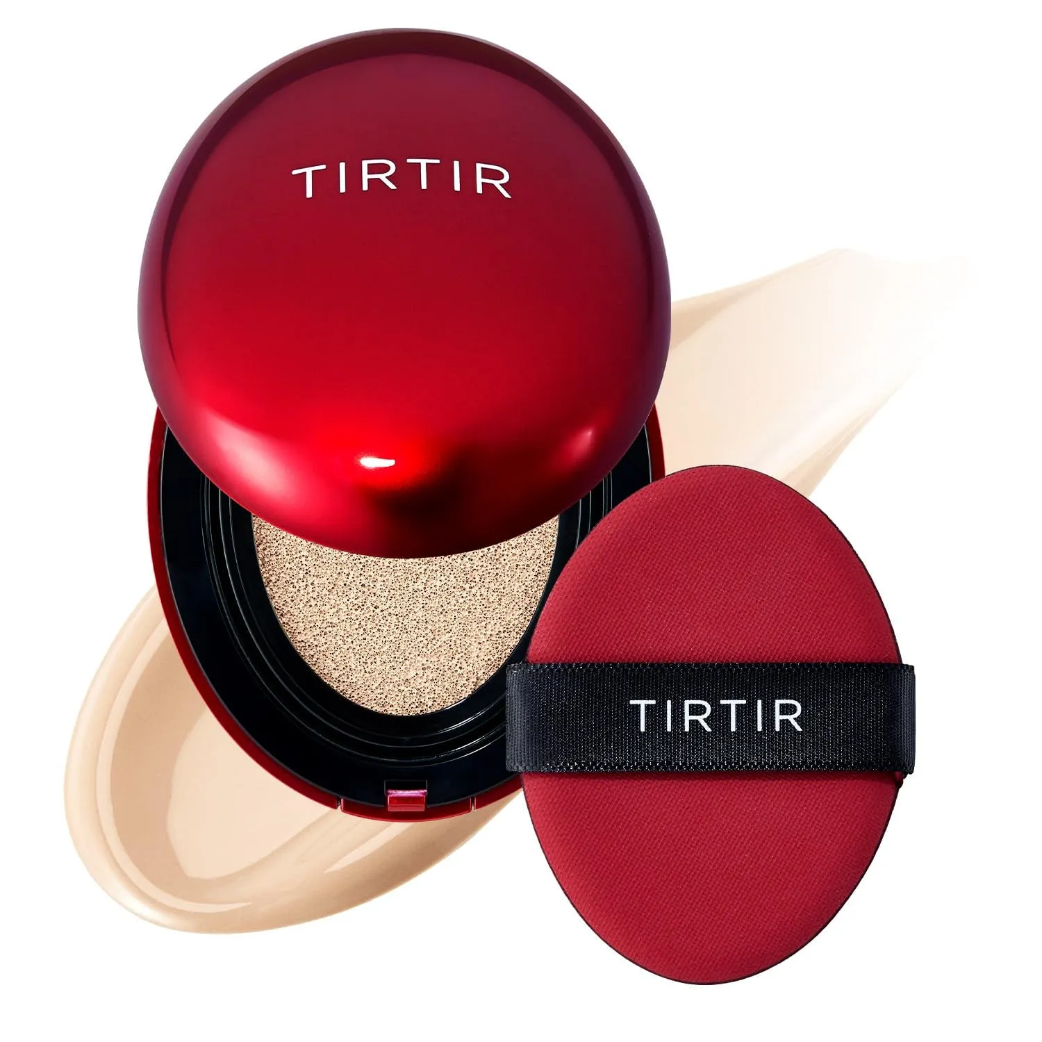 Mask Fit Red Cushion Foundation | Full Coverage, Weighless, Skin Fit, Satin Glow Finish, Korean Cushion Foundation (#21N Ivory, 0.63 Fl Oz (Pack of 1))
