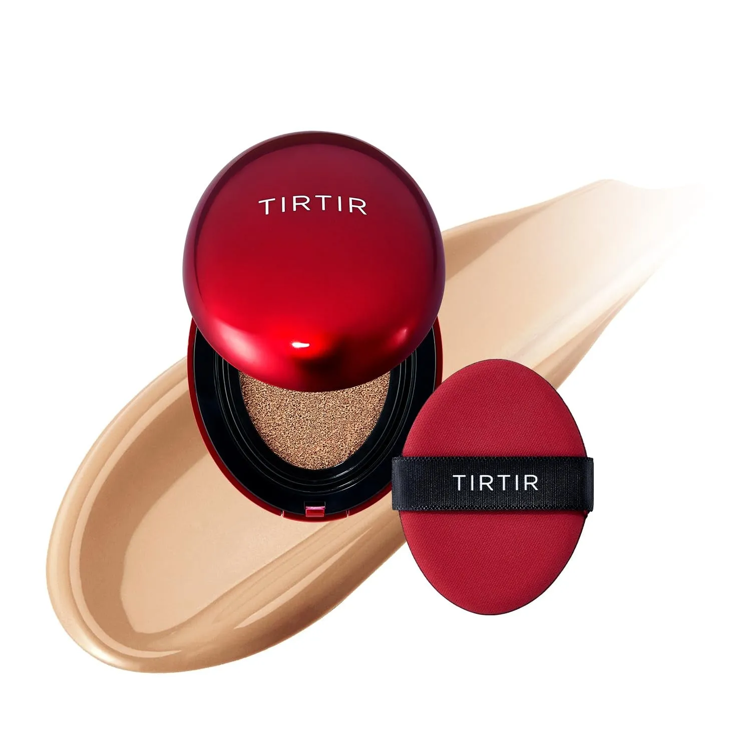 Mask Fit Red Cushion Foundation | Full Coverage, Weighless, Skin Fit, Satin Glow Finish, Korean Cushion Foundation (#21N Ivory, 0.63 Fl Oz (Pack of 1))
