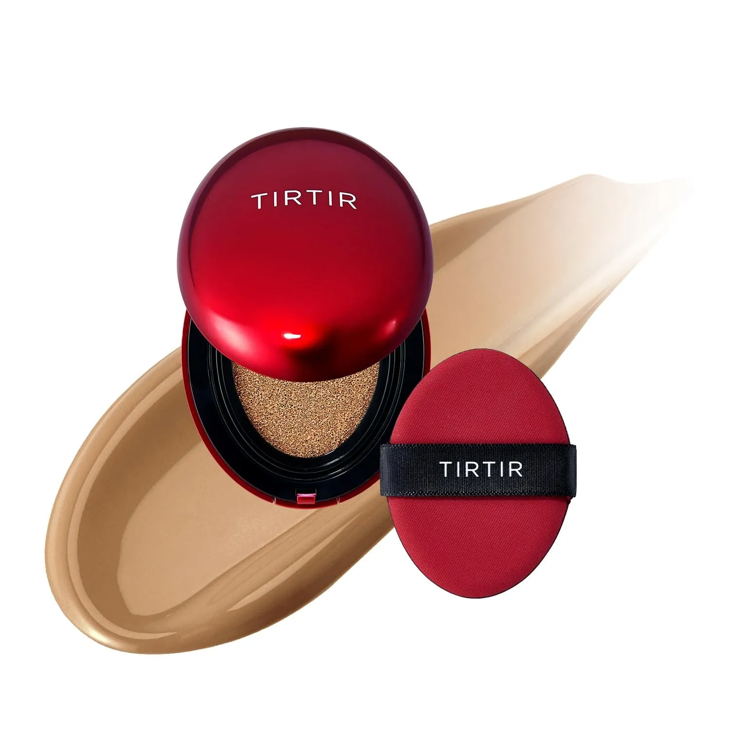 Mask Fit Red Cushion Foundation | Full Coverage, Weighless, Skin Fit, Satin Glow Finish, Korean Cushion Foundation (#21N Ivory, 0.63 Fl Oz (Pack of 1))