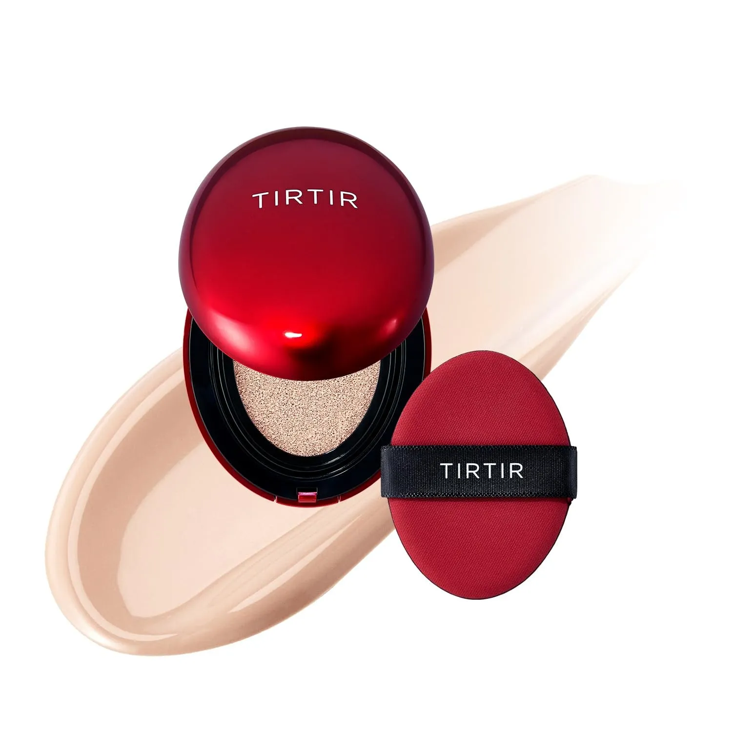 Mask Fit Red Cushion Foundation | Full Coverage, Weighless, Skin Fit, Satin Glow Finish, Korean Cushion Foundation (#21N Ivory, 0.63 Fl Oz (Pack of 1))
