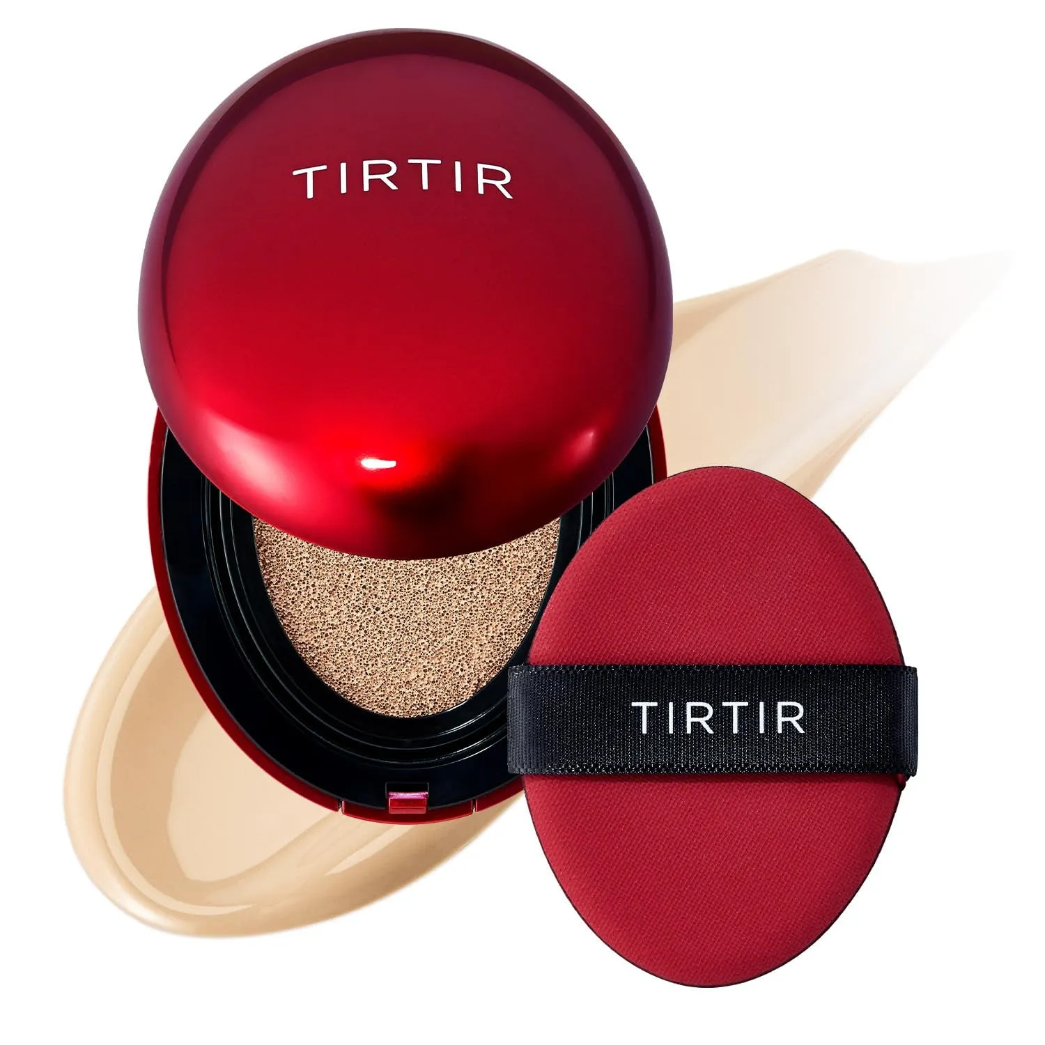Mask Fit Red Cushion Foundation | Full Coverage, Weighless, Skin Fit, Satin Glow Finish, Korean Cushion Foundation (#21N Ivory, 0.63 Fl Oz (Pack of 1))