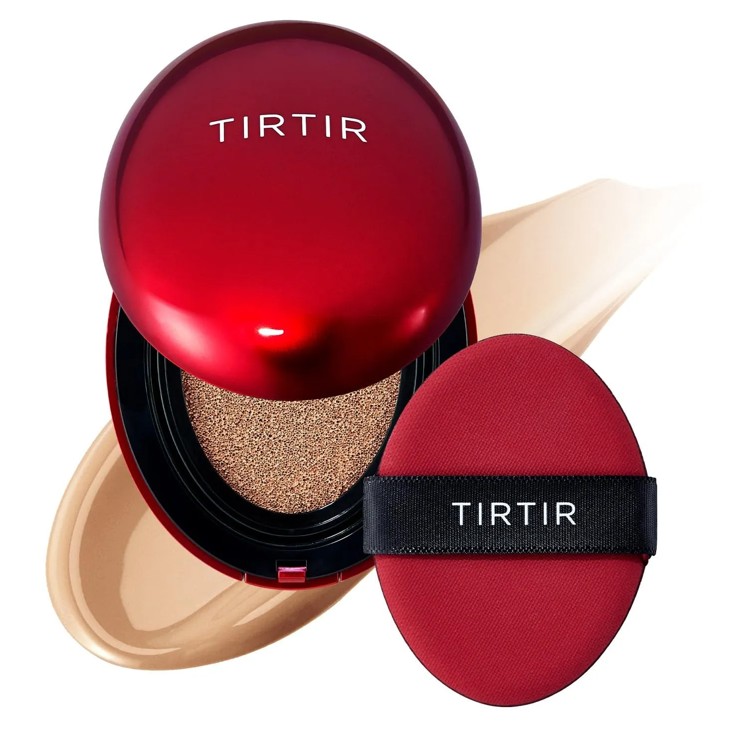 Mask Fit Red Cushion Foundation | Full Coverage, Weighless, Skin Fit, Satin Glow Finish, Korean Cushion Foundation (#21N Ivory, 0.63 Fl Oz (Pack of 1))