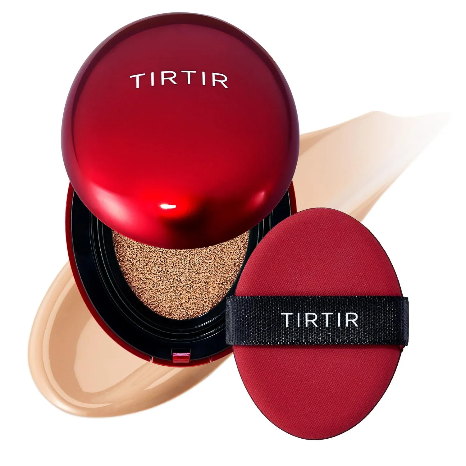 Mask Fit Red Cushion Foundation | Full Coverage, Weighless, Skin Fit, Satin Glow Finish, Korean Cushion Foundation (#21N Ivory, 0.63 Fl Oz (Pack of 1))