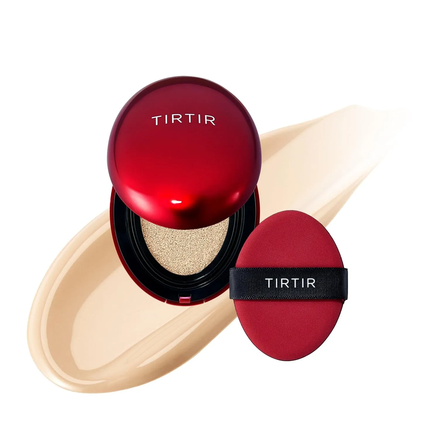 Mask Fit Red Cushion Foundation | Full Coverage, Weighless, Skin Fit, Satin Glow Finish, Korean Cushion Foundation (#21N Ivory, 0.63 Fl Oz (Pack of 1))