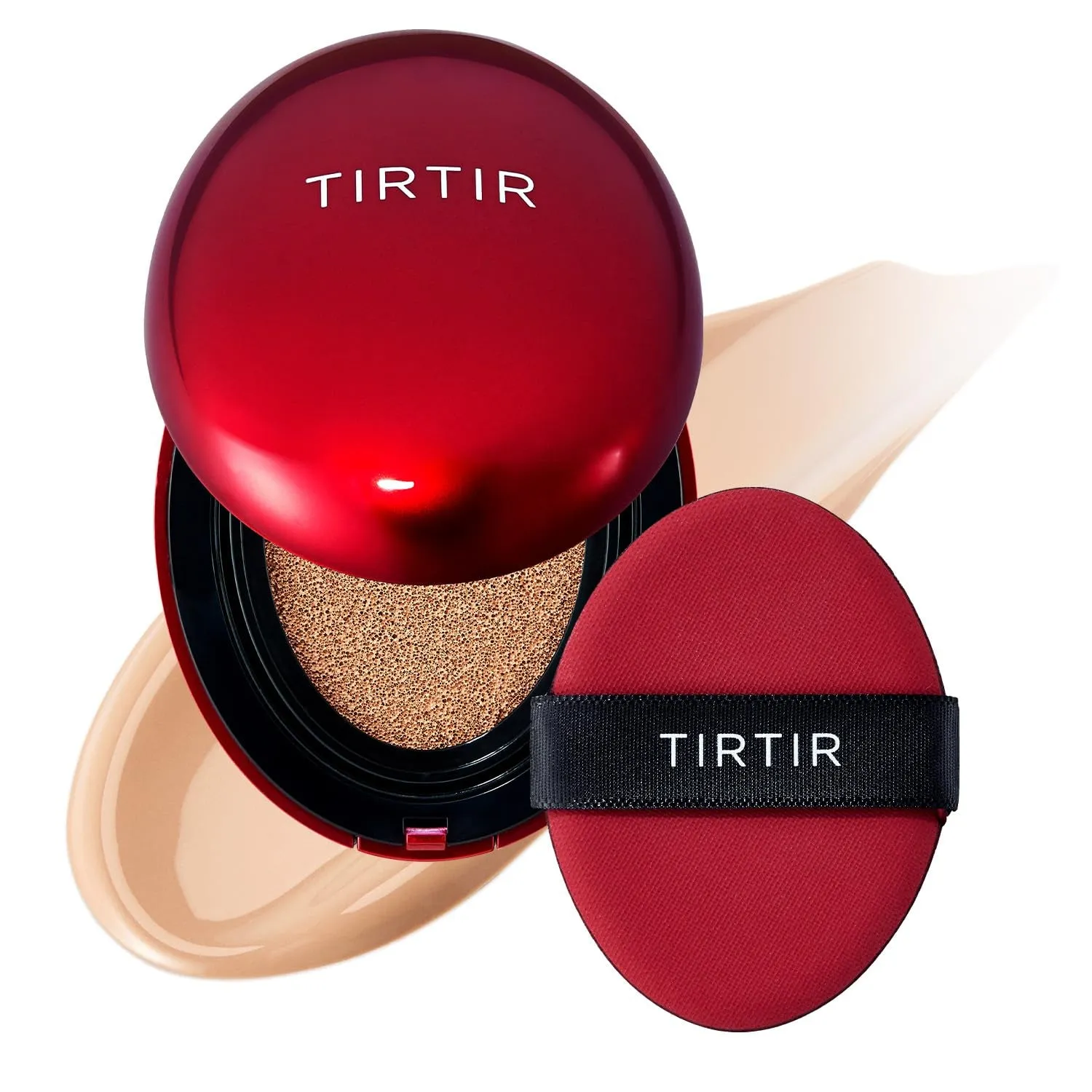 Mask Fit Red Cushion Foundation | Full Coverage, Weighless, Skin Fit, Satin Glow Finish, Korean Cushion Foundation (#21N Ivory, 0.63 Fl Oz (Pack of 1))