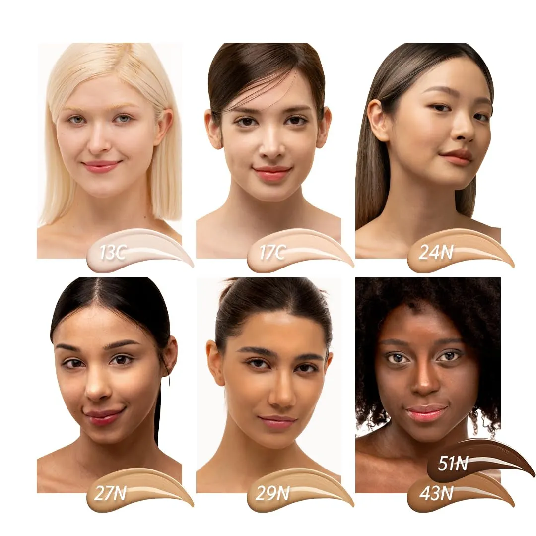 Mask Fit Red Cushion Foundation | Full Coverage, Weighless, Skin Fit, Satin Glow Finish, Korean Cushion Foundation (#21N Ivory, 0.63 Fl Oz (Pack of 1))