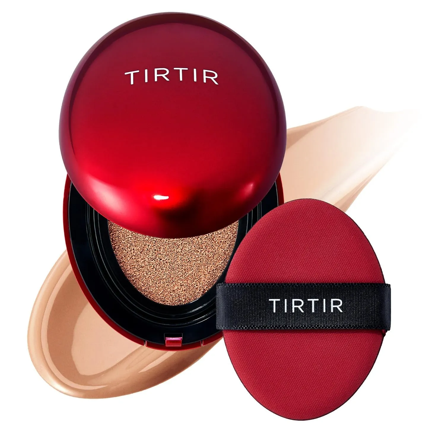 Mask Fit Red Cushion Foundation | Full Coverage, Weighless, Skin Fit, Satin Glow Finish, Korean Cushion Foundation (#21N Ivory, 0.63 Fl Oz (Pack of 1))