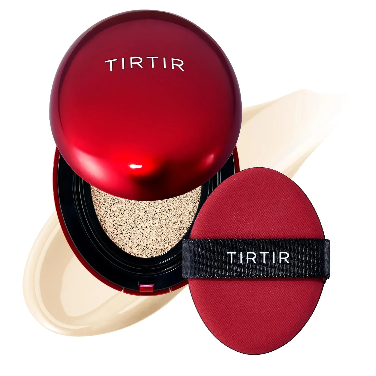 Mask Fit Red Cushion Foundation | Full Coverage, Weighless, Skin Fit, Satin Glow Finish, Korean Cushion Foundation (#21N Ivory, 0.63 Fl Oz (Pack of 1))