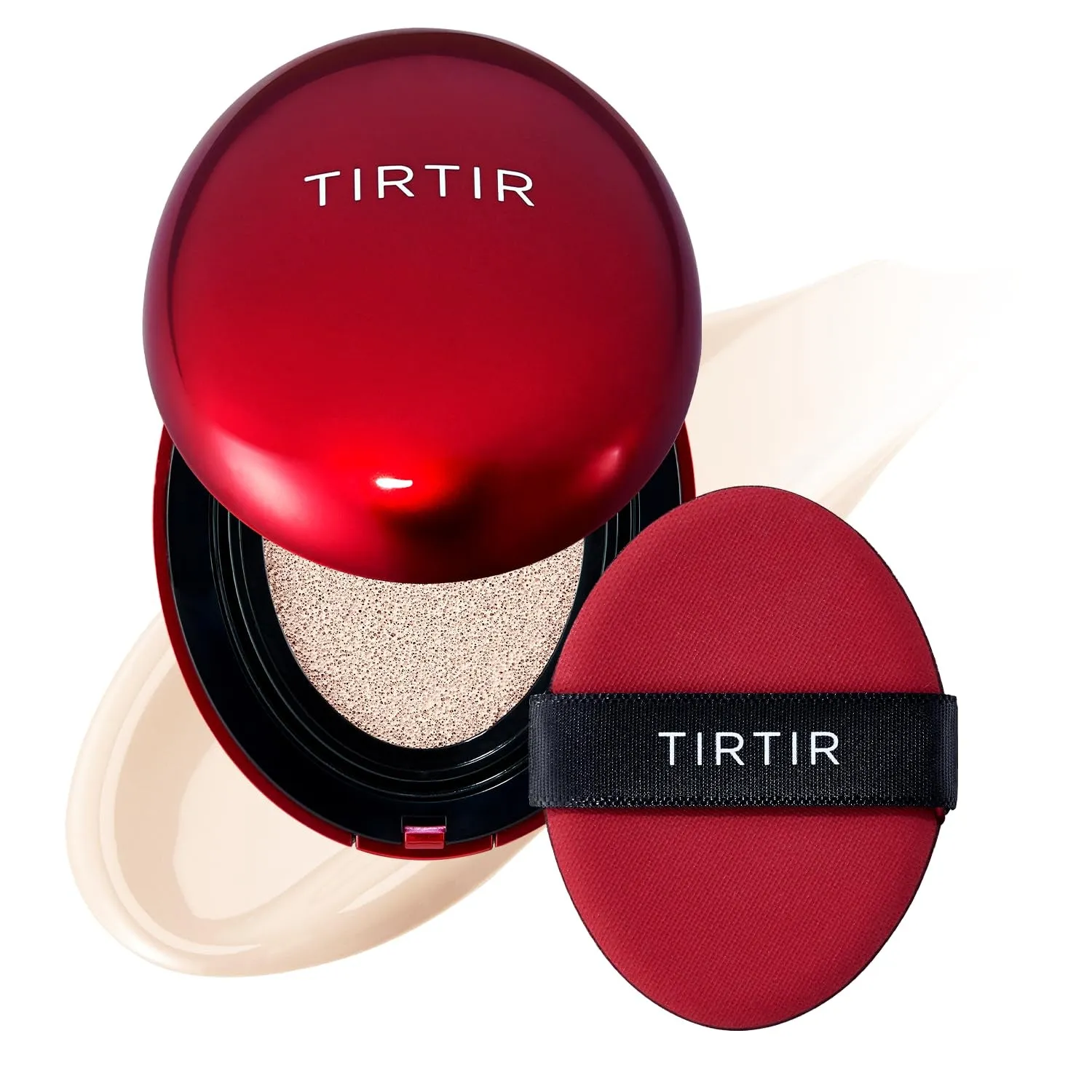 Mask Fit Red Cushion Foundation | Full Coverage, Weighless, Skin Fit, Satin Glow Finish, Korean Cushion Foundation (#21N Ivory, 0.63 Fl Oz (Pack of 1))