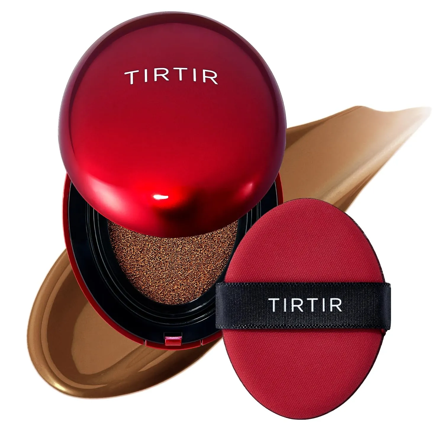 Mask Fit Red Cushion Foundation | Full Coverage, Weighless, Skin Fit, Satin Glow Finish, Korean Cushion Foundation (#21N Ivory, 0.63 Fl Oz (Pack of 1))