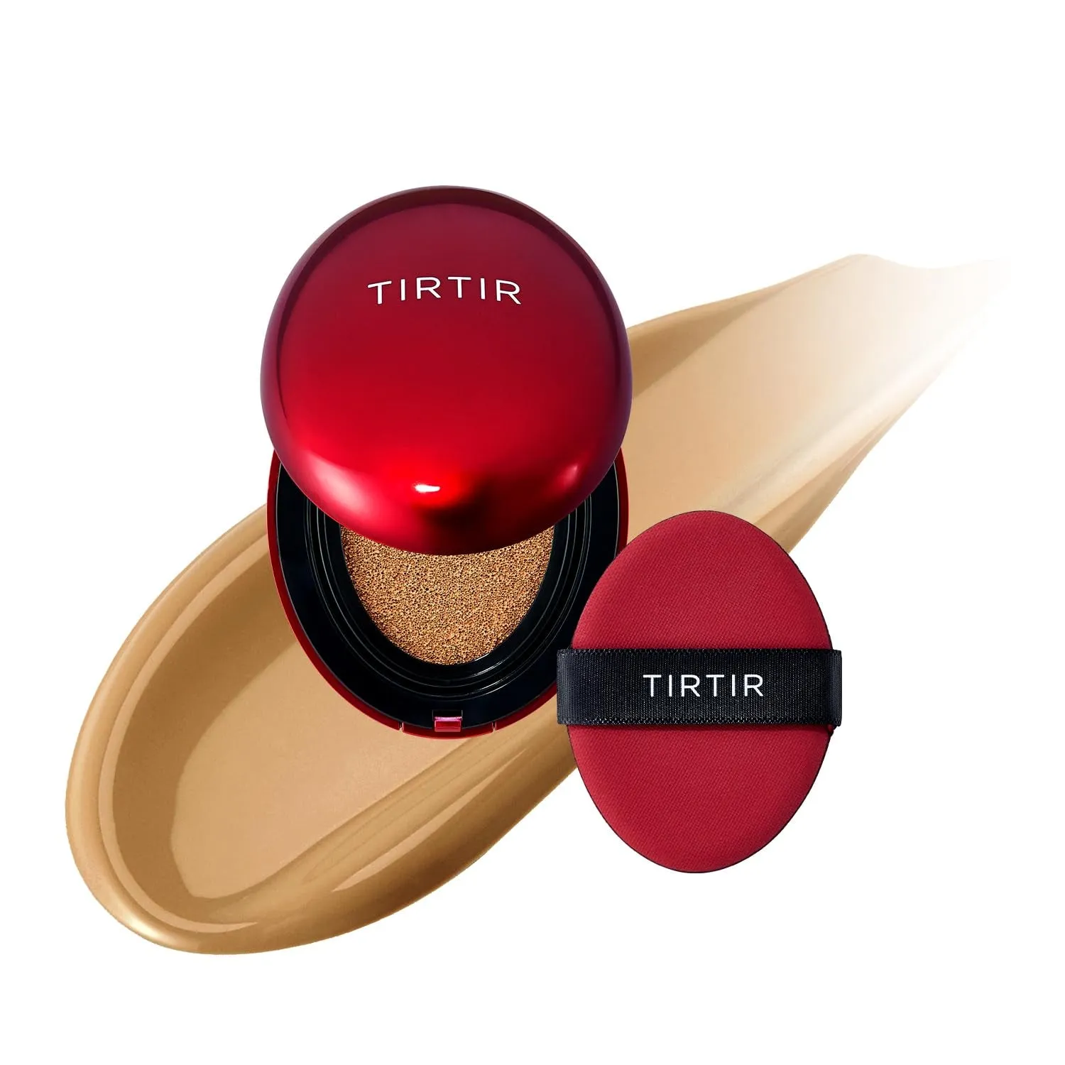 Mask Fit Red Cushion Foundation | Full Coverage, Weighless, Skin Fit, Satin Glow Finish, Korean Cushion Foundation (#21N Ivory, 0.63 Fl Oz (Pack of 1))