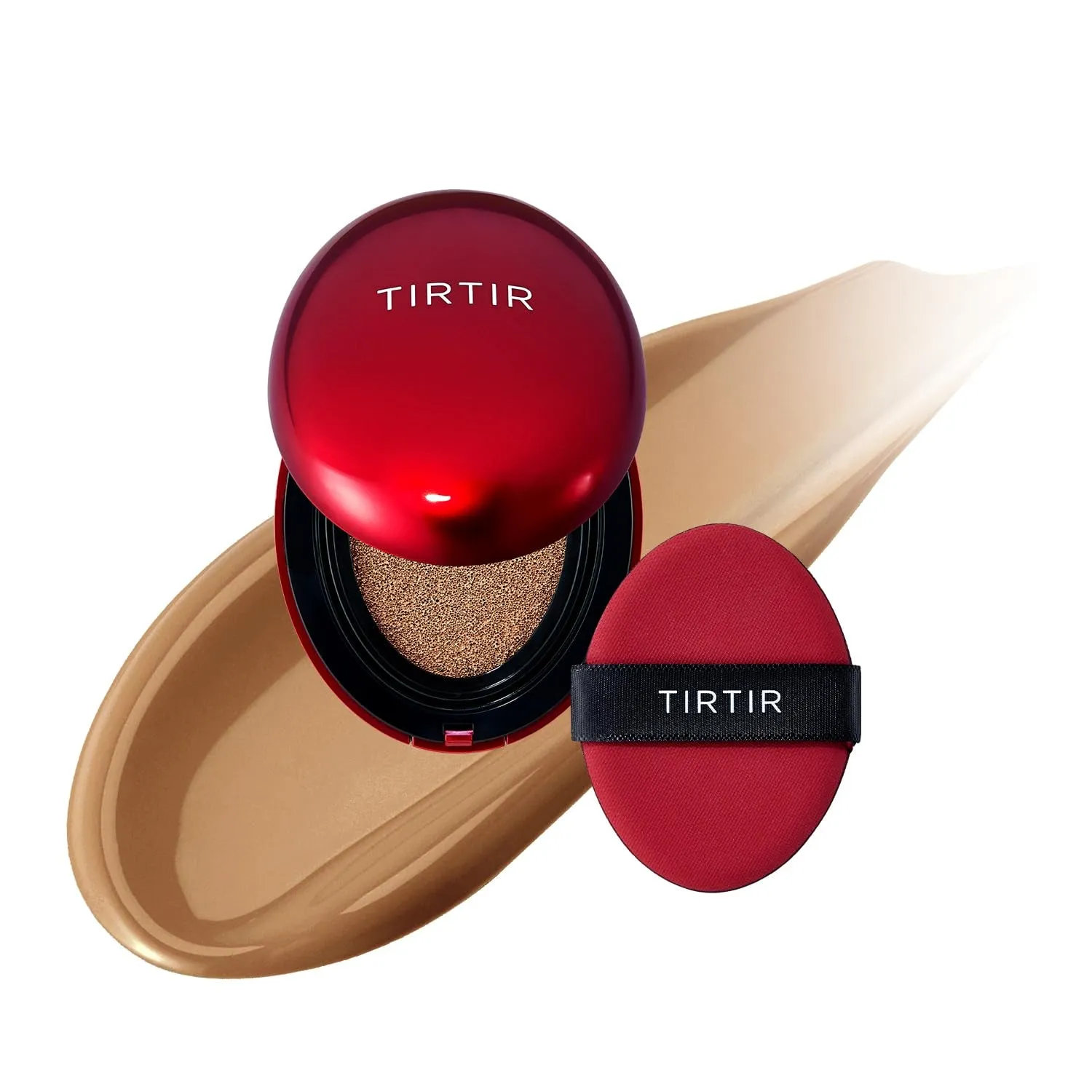 Mask Fit Red Cushion Foundation | Full Coverage, Weighless, Skin Fit, Satin Glow Finish, Korean Cushion Foundation (#21N Ivory, 0.63 Fl Oz (Pack of 1))