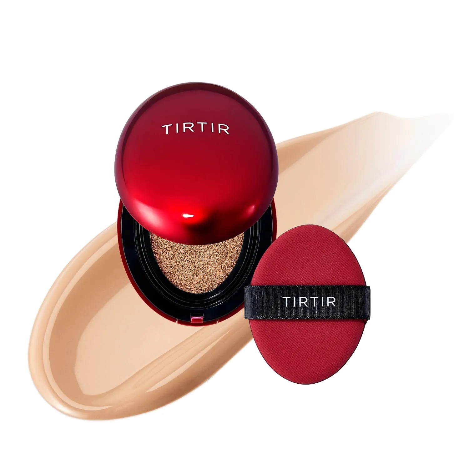 Mask Fit Red Cushion Foundation | Full Coverage, Weighless, Skin Fit, Satin Glow Finish, Korean Cushion Foundation (#21N Ivory, 0.63 Fl Oz (Pack of 1))