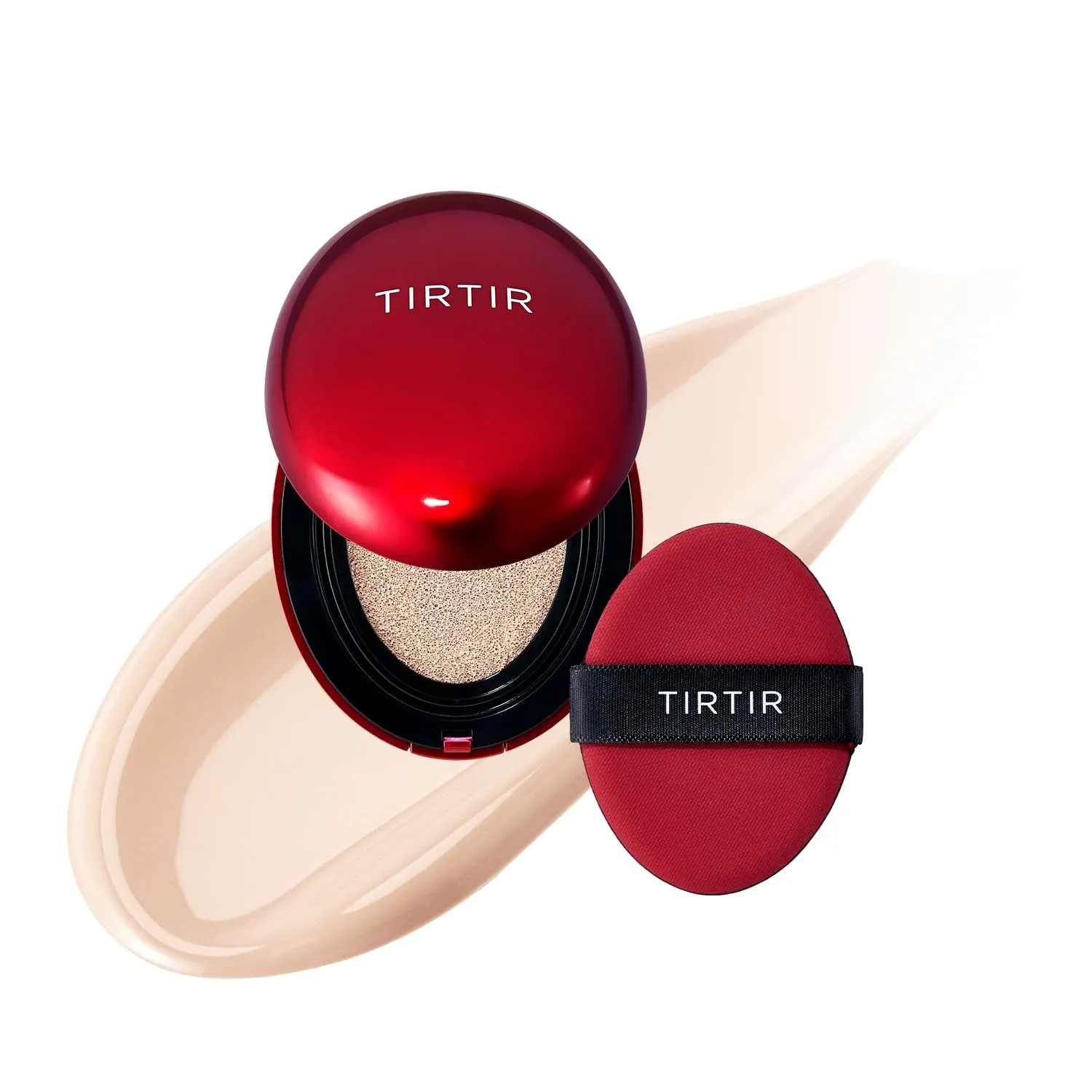 Mask Fit Red Cushion Foundation | Full Coverage, Weighless, Skin Fit, Satin Glow Finish, Korean Cushion Foundation (#21N Ivory, 0.63 Fl Oz (Pack of 1))