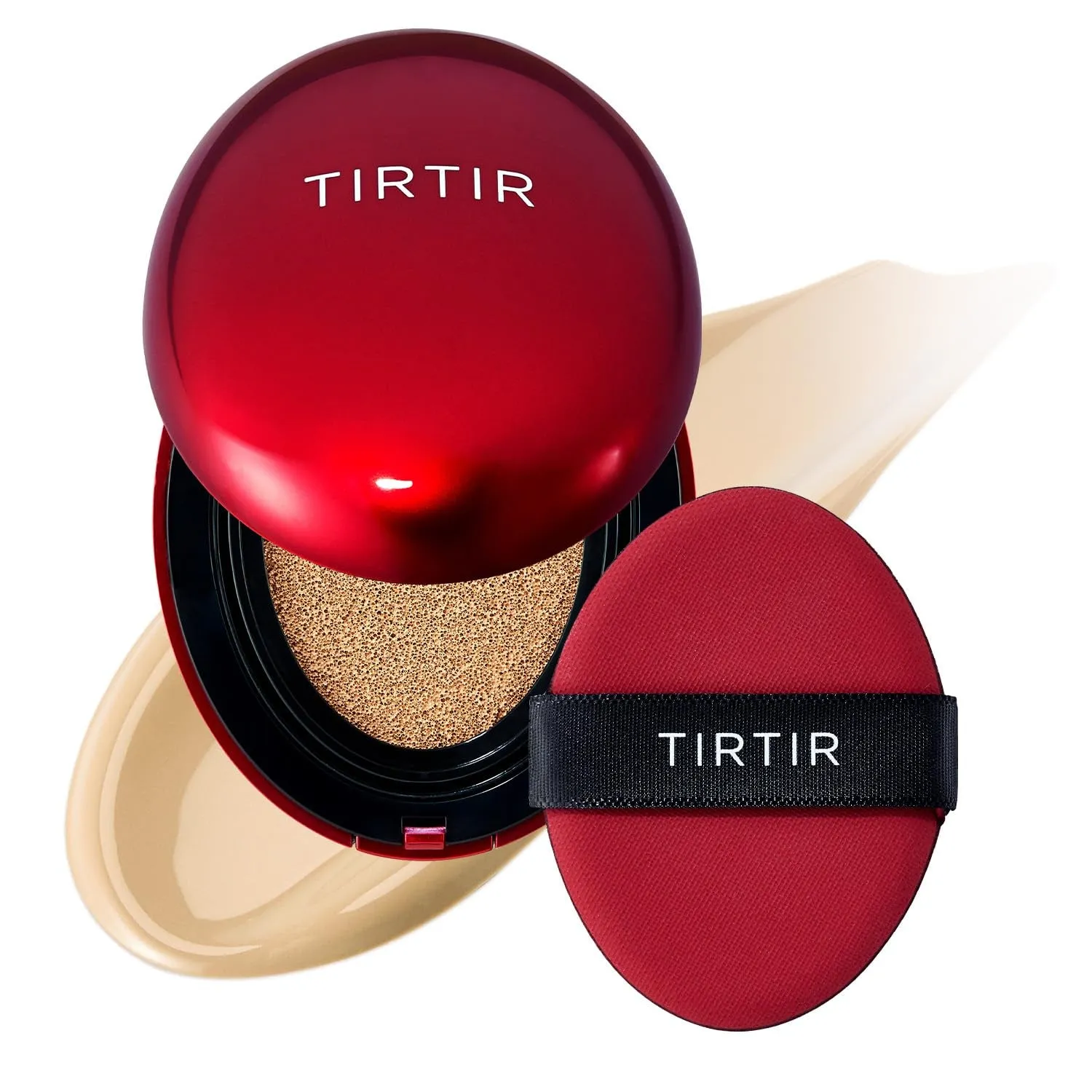 Mask Fit Red Cushion Foundation | Full Coverage, Weighless, Skin Fit, Satin Glow Finish, Korean Cushion Foundation (#21N Ivory, 0.63 Fl Oz (Pack of 1))