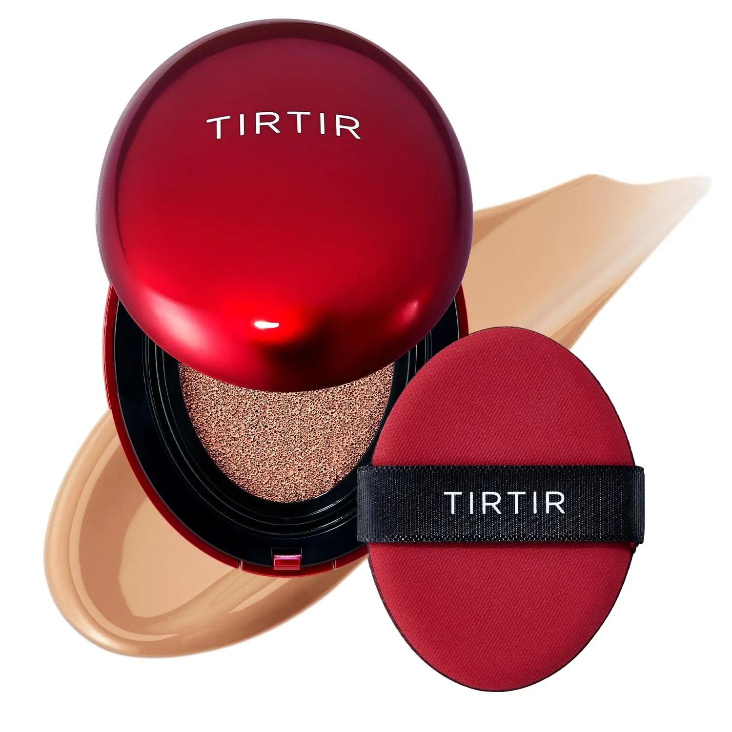 Mask Fit Red Cushion Foundation | Full Coverage, Weighless, Skin Fit, Satin Glow Finish, Korean Cushion Foundation (#21N Ivory, 0.63 Fl Oz (Pack of 1))