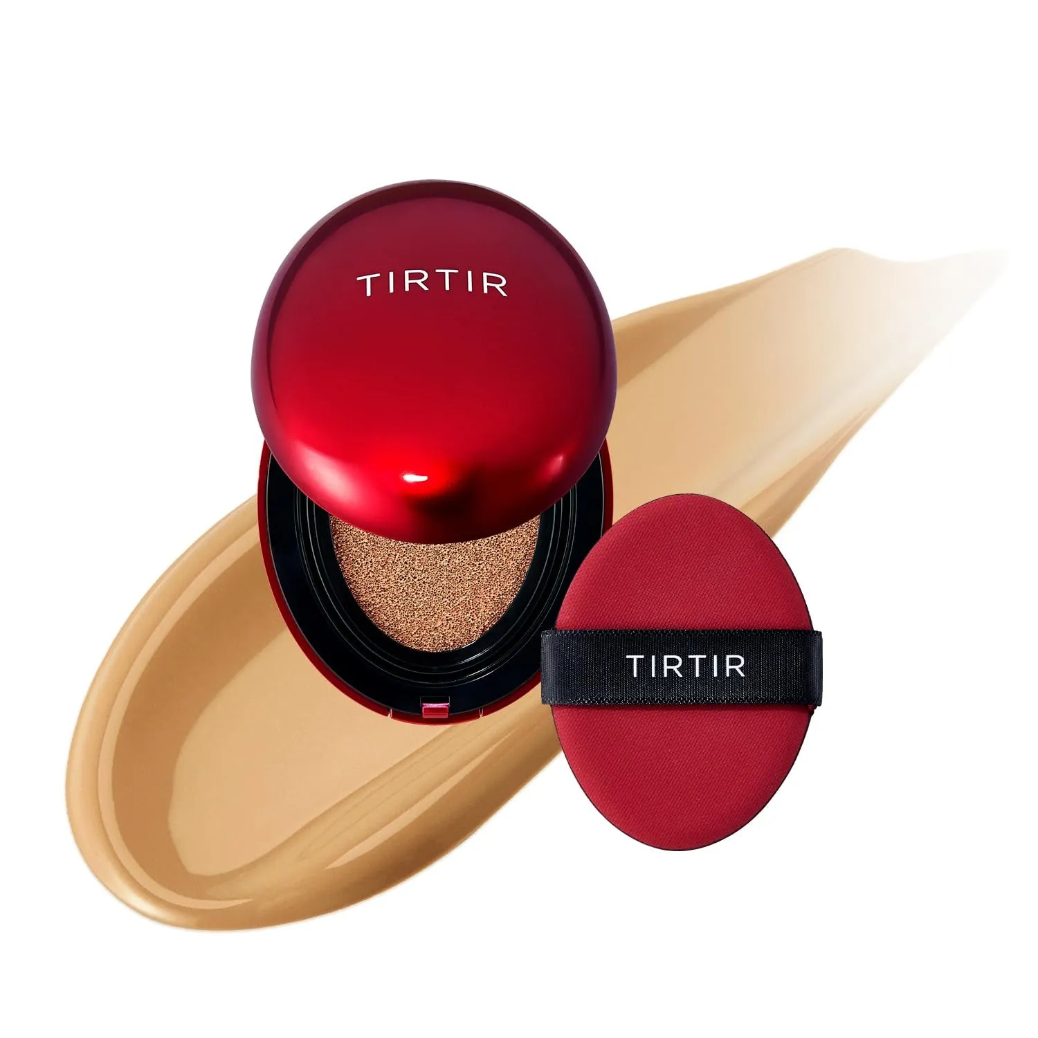 Mask Fit Red Cushion Foundation | Full Coverage, Weighless, Skin Fit, Satin Glow Finish, Korean Cushion Foundation (#21N Ivory, 0.63 Fl Oz (Pack of 1))