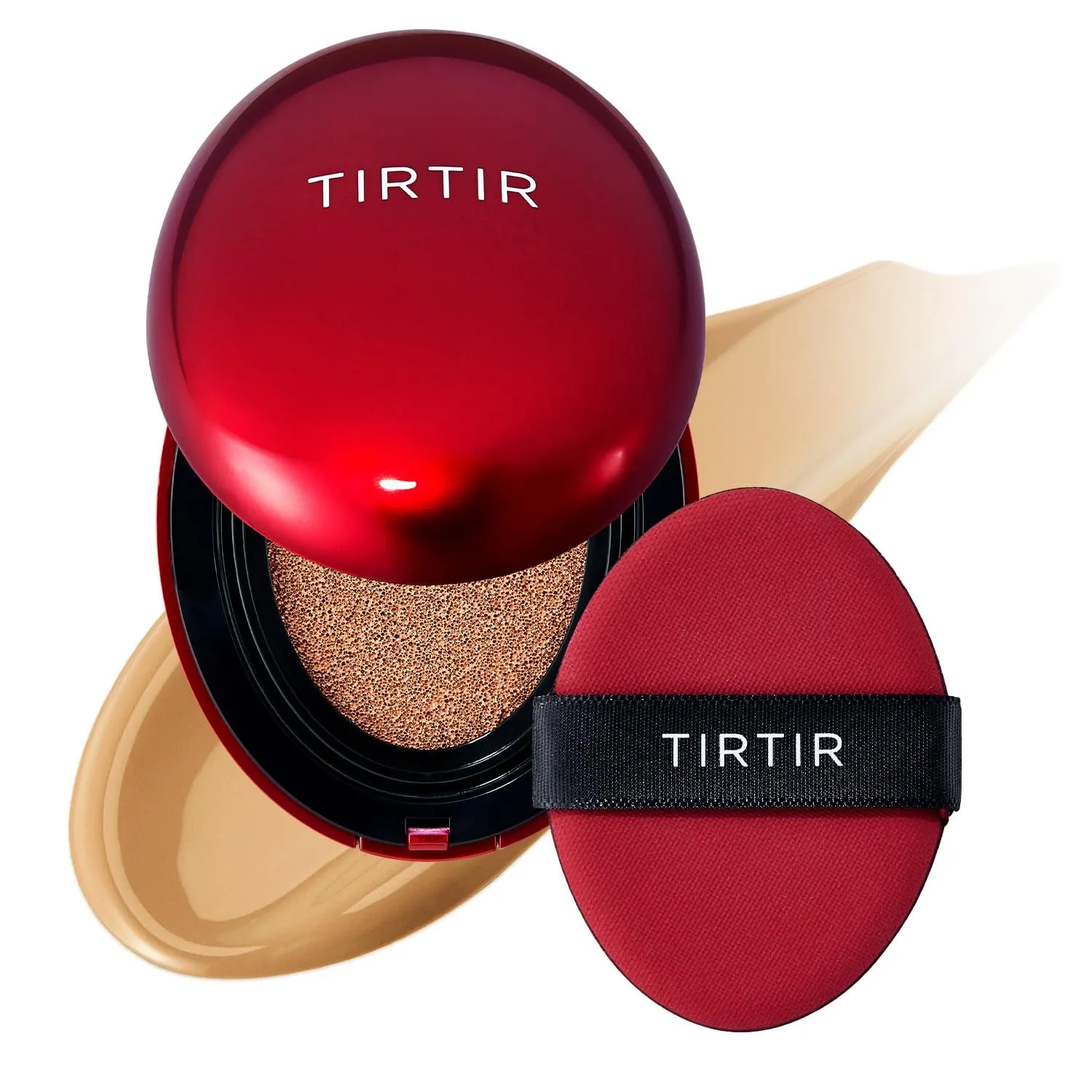 Mask Fit Red Cushion Foundation | Full Coverage, Weighless, Skin Fit, Satin Glow Finish, Korean Cushion Foundation (#21N Ivory, 0.63 Fl Oz (Pack of 1))