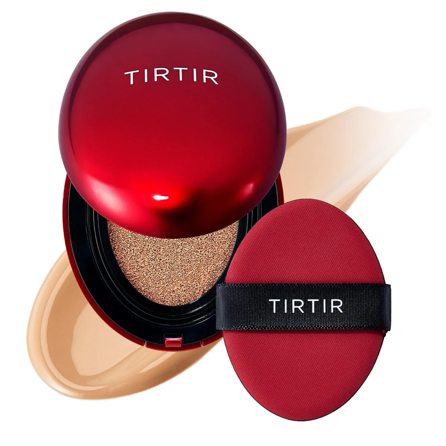 Mask Fit Red Cushion Foundation | Full Coverage, Weighless, Skin Fit, Satin Glow Finish, Korean Cushion Foundation (#21N Ivory, 0.63 Fl Oz (Pack of 1))