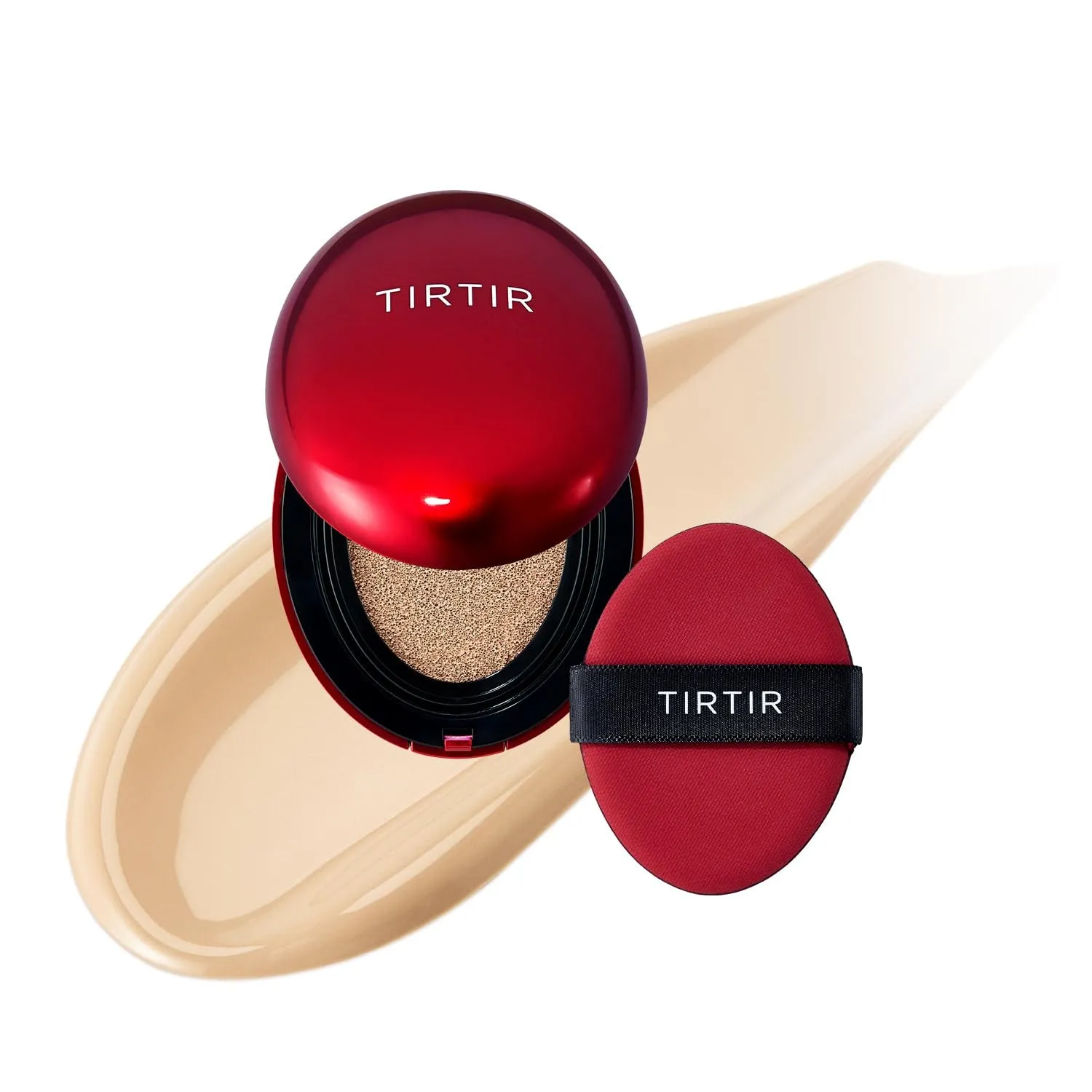 Mask Fit Red Cushion Foundation | Full Coverage, Weighless, Skin Fit, Satin Glow Finish, Korean Cushion Foundation (#21N Ivory, 0.63 Fl Oz (Pack of 1))