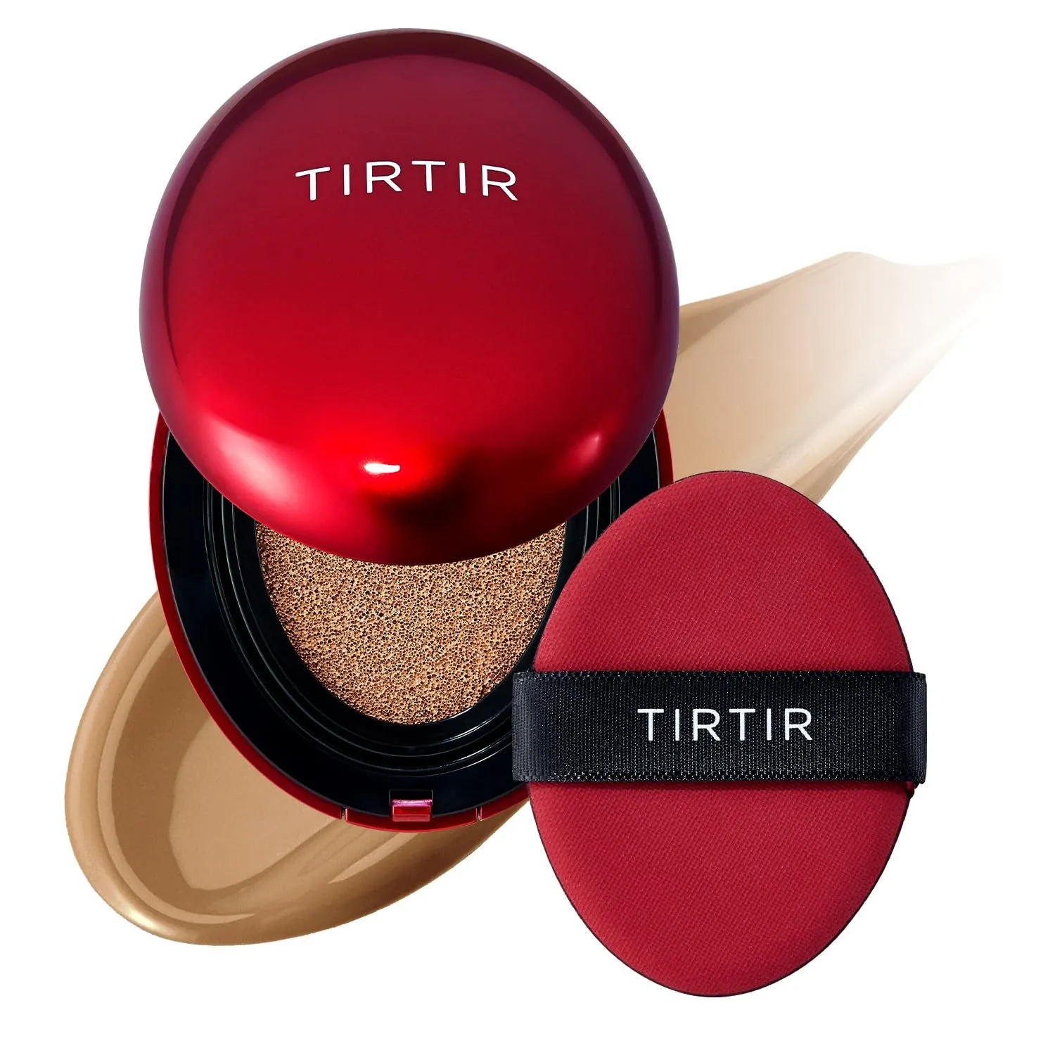 Mask Fit Red Cushion Foundation | Full Coverage, Weighless, Skin Fit, Satin Glow Finish, Korean Cushion Foundation (#21N Ivory, 0.63 Fl Oz (Pack of 1))