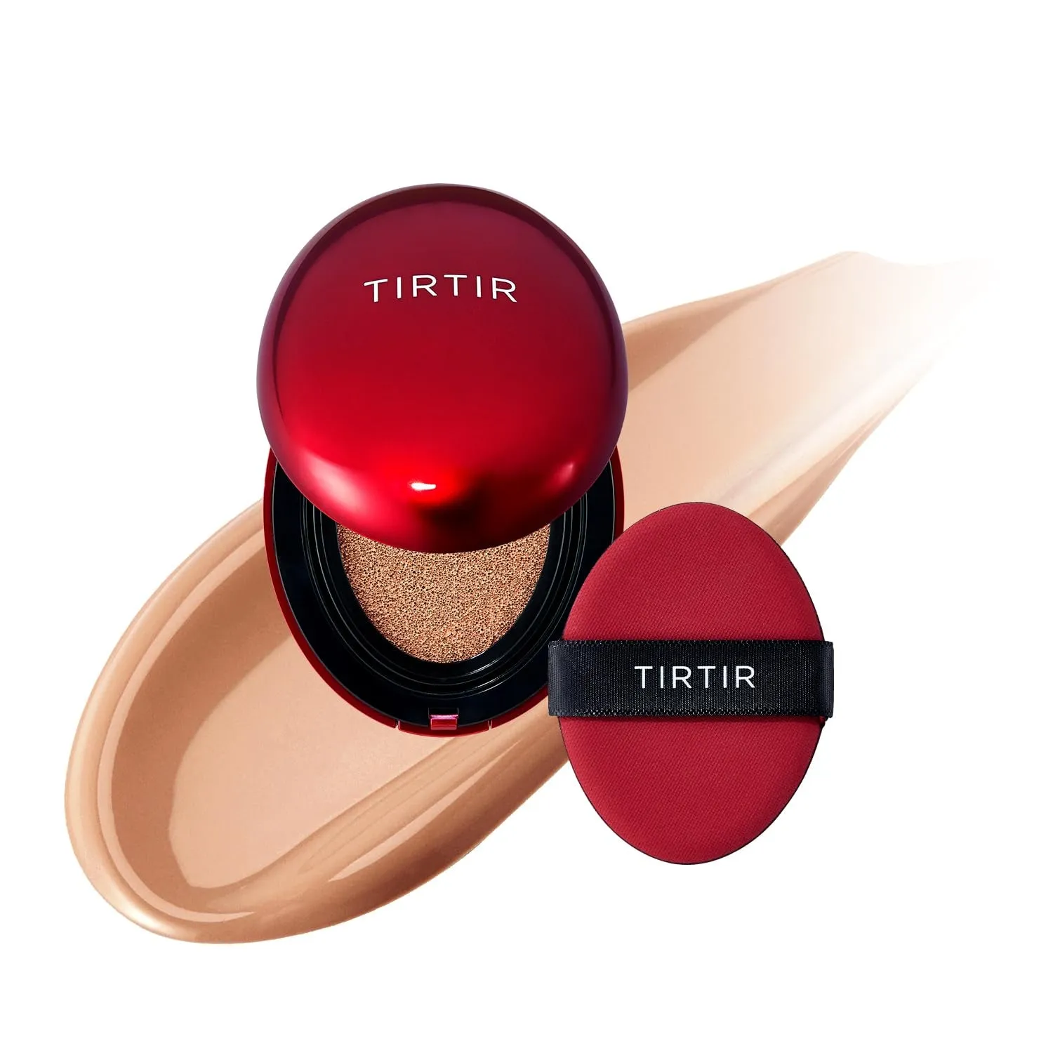 Mask Fit Red Cushion Foundation | Full Coverage, Weighless, Skin Fit, Satin Glow Finish, Korean Cushion Foundation (#21N Ivory, 0.63 Fl Oz (Pack of 1))