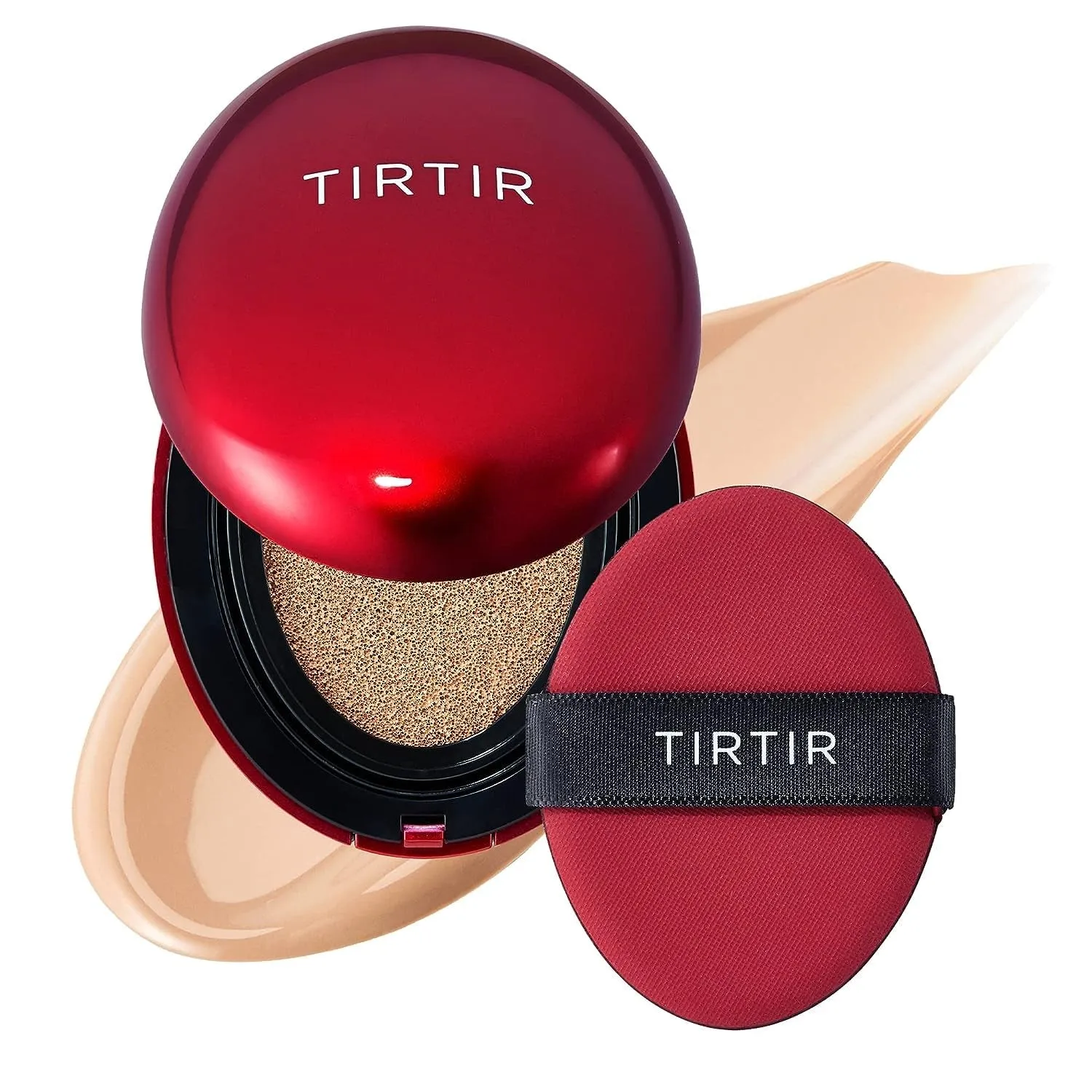 Mask Fit Red Cushion Foundation | Full Coverage, Weighless, Skin Fit, Satin Glow Finish, Korean Cushion Foundation (#21N Ivory, 0.63 Fl Oz (Pack of 1))