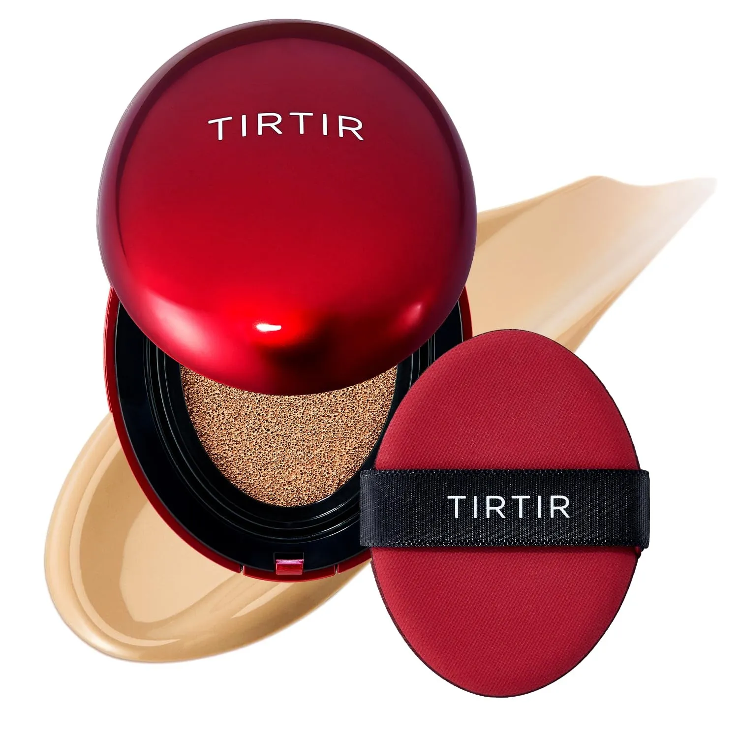 Mask Fit Red Cushion Foundation | Full Coverage, Weighless, Skin Fit, Satin Glow Finish, Korean Cushion Foundation (#21N Ivory, 0.63 Fl Oz (Pack of 1))