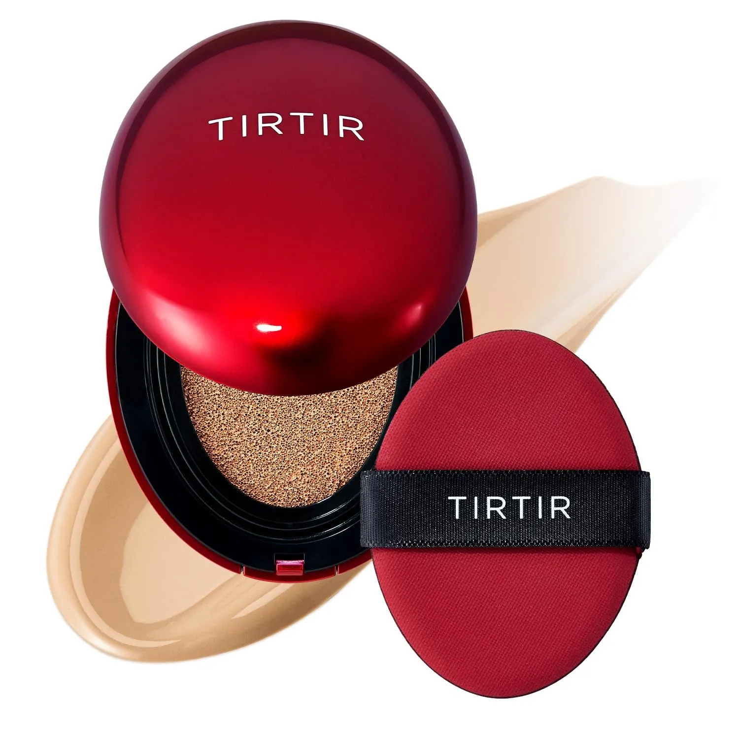 Mask Fit Red Cushion Foundation | Full Coverage, Weighless, Skin Fit, Satin Glow Finish, Korean Cushion Foundation (#21N Ivory, 0.63 Fl Oz (Pack of 1))