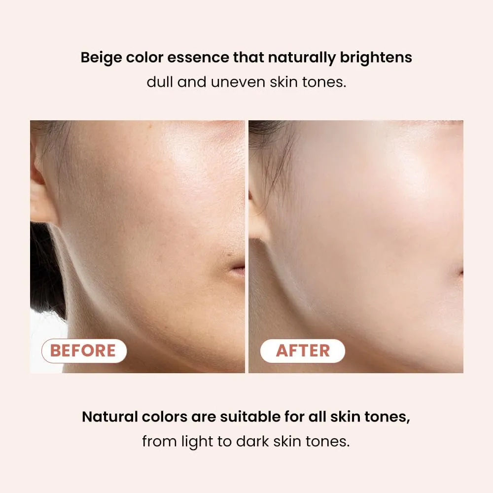 Mask Fit Tone up Essence | Tinted Moisturizer, All-In-One Base, Glass Skin Look, Deep Hydration, Long-Lasting, Natural Coverage, Lightweight, Make-Up Free Look, 1.01 Fl.Oz. (Beige)