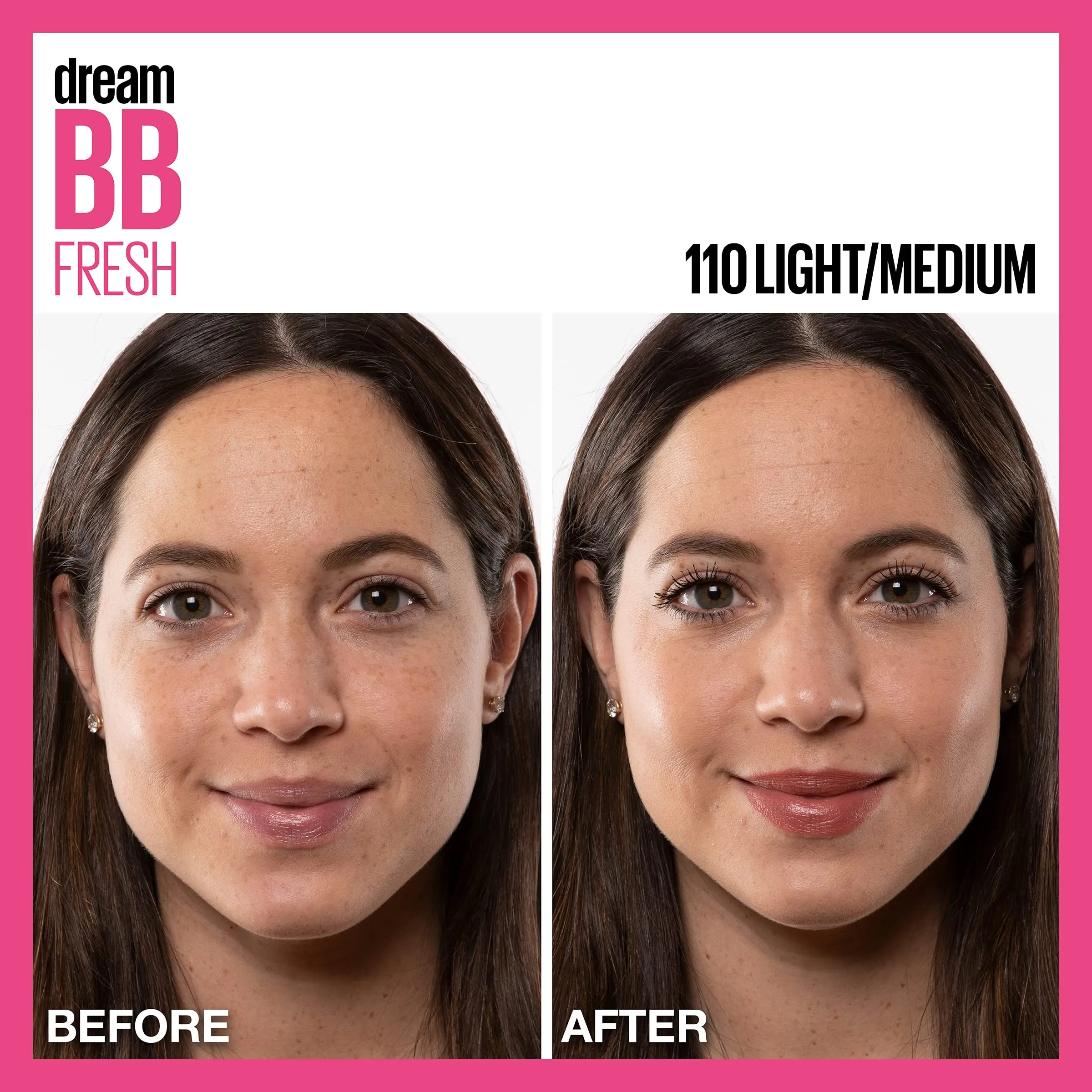 Maybelline Dream Fresh Skin Hydrating BB cream, 8-in-1 Skin Perfecting Beauty Balm with Broad Spectrum SPF 30, Sheer Tint Coverage, Oil-Free, Light/Medium, 1 Fl Oz