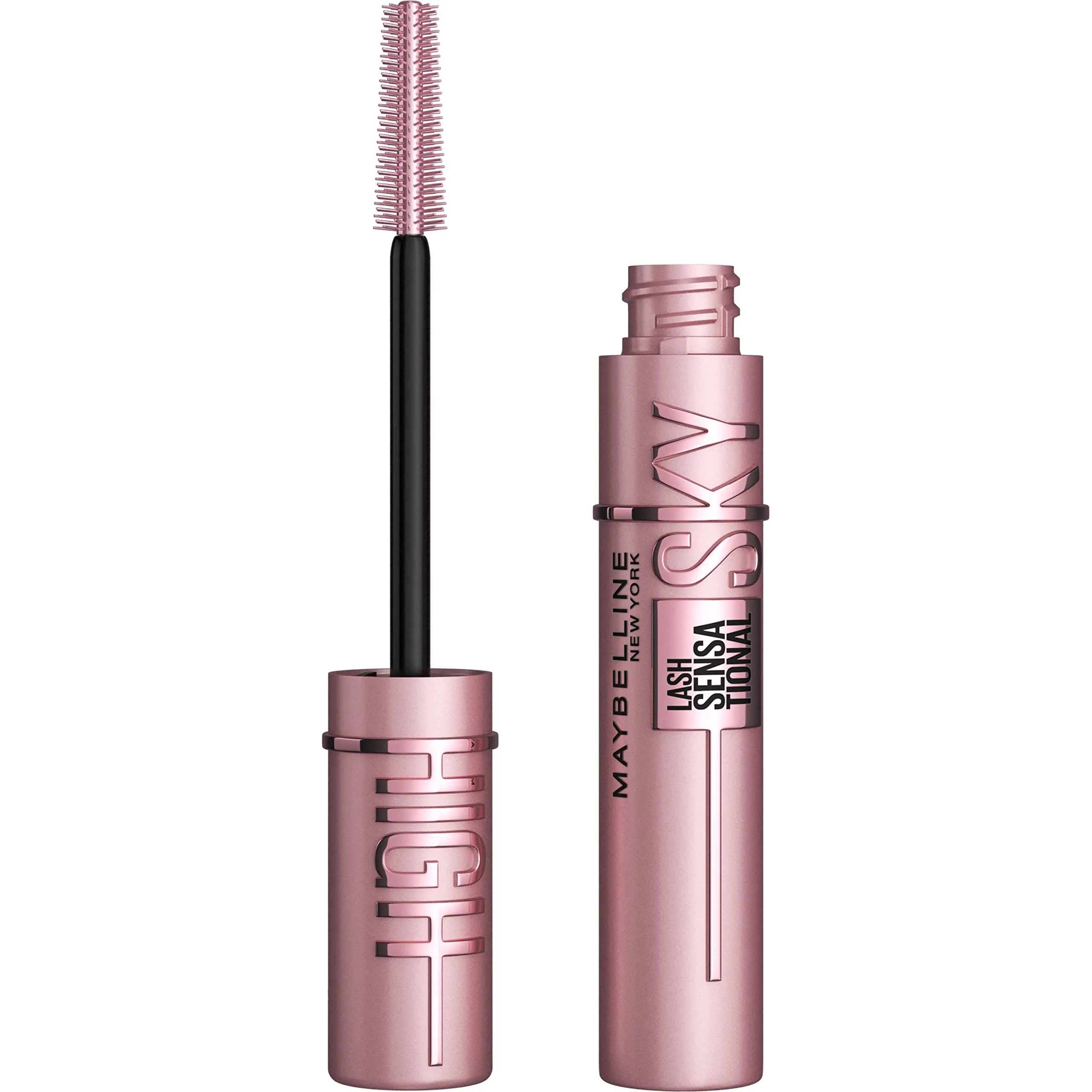 Maybelline Lash Sensational Sky High and Hyper Easy Liquid Eyeliner Makeup Bundle