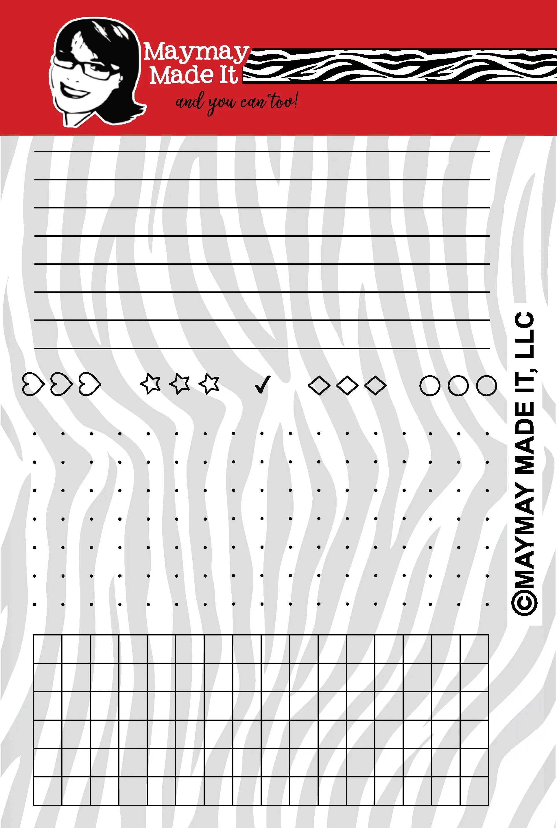 Maymay's Journal Foundations 6x8 Stamp Set {A90}