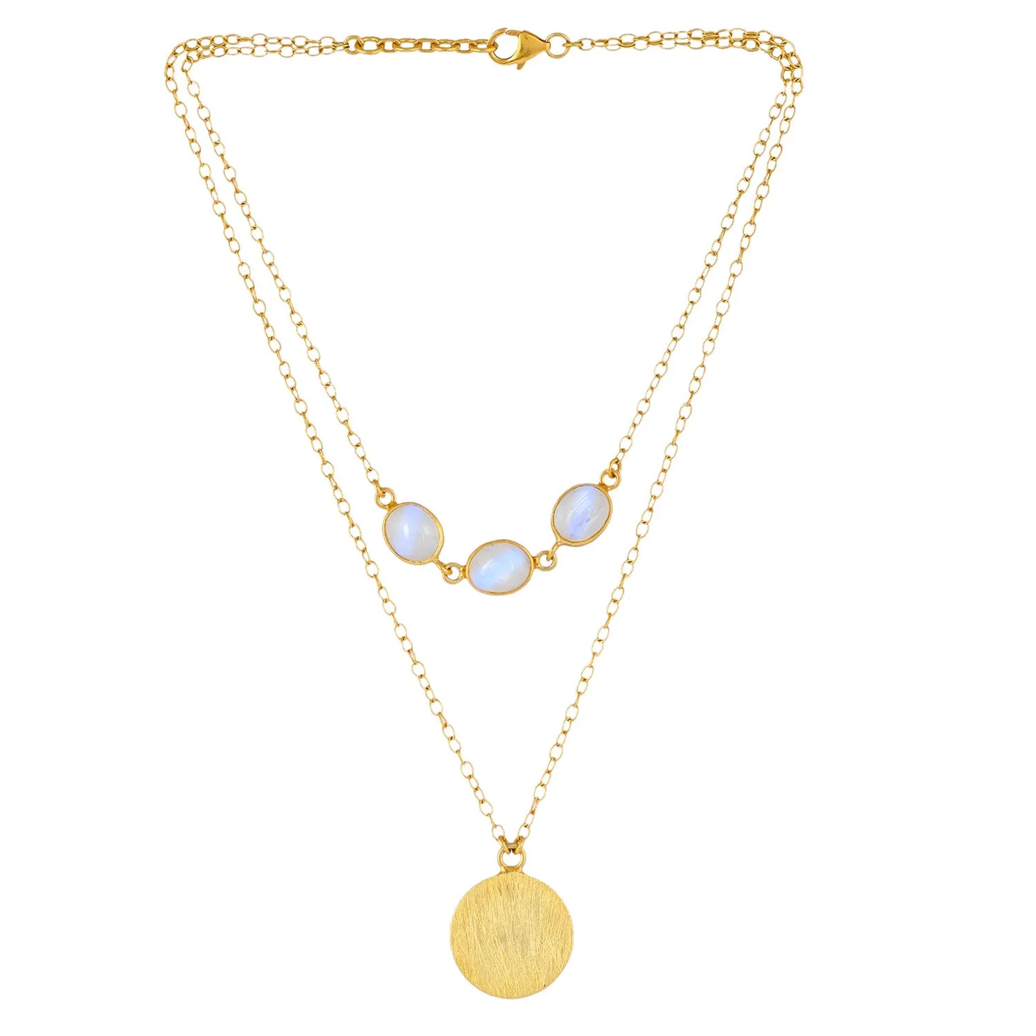 Medallion Moonstone Necklace