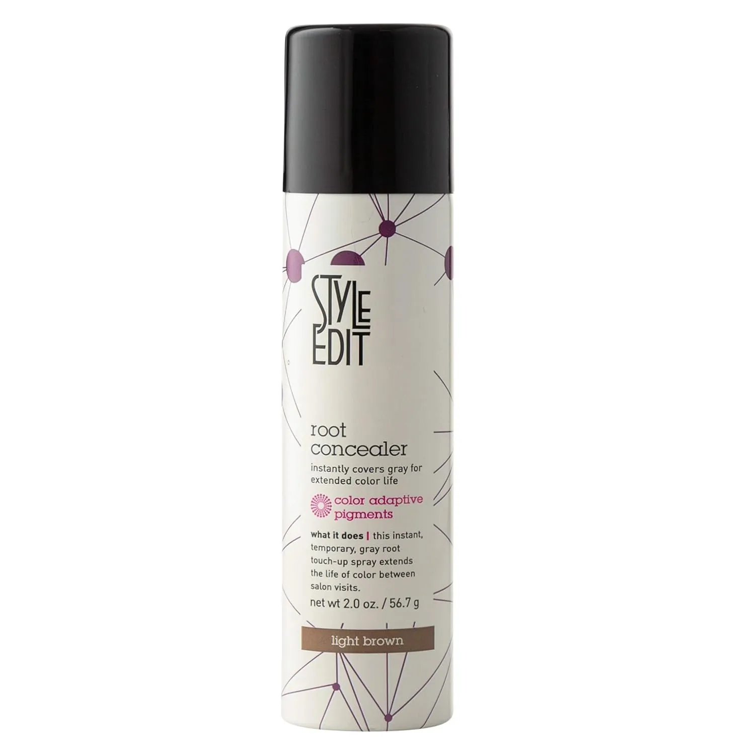 Medium Brown Root Concealer - Touch up Spray for Medium Brown Hair Color - Temporary Instantly Covers Grey Hair, Pack of 1